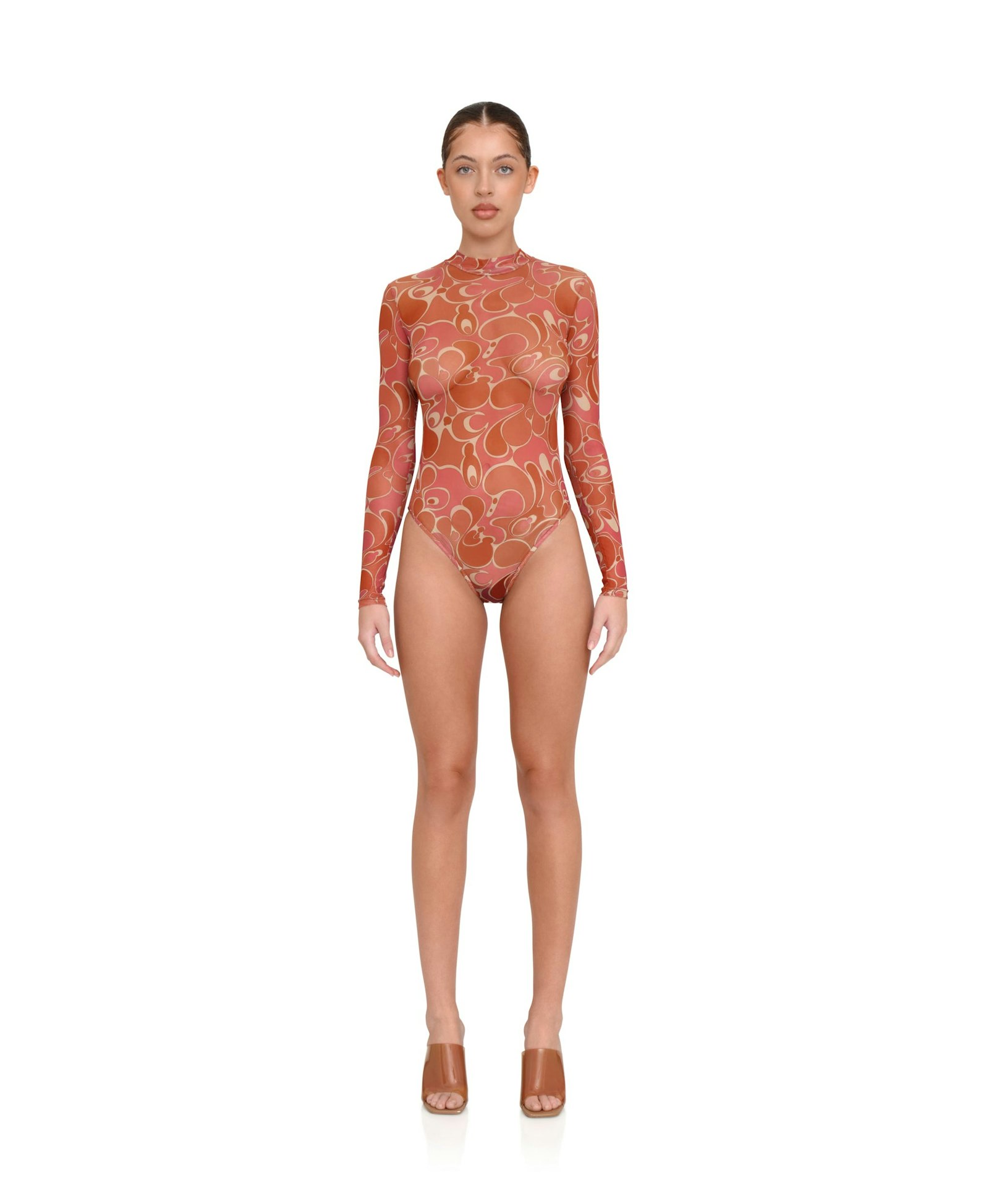 ELLE CARO PRINT BODYSUIT made by Andrea Iyamah