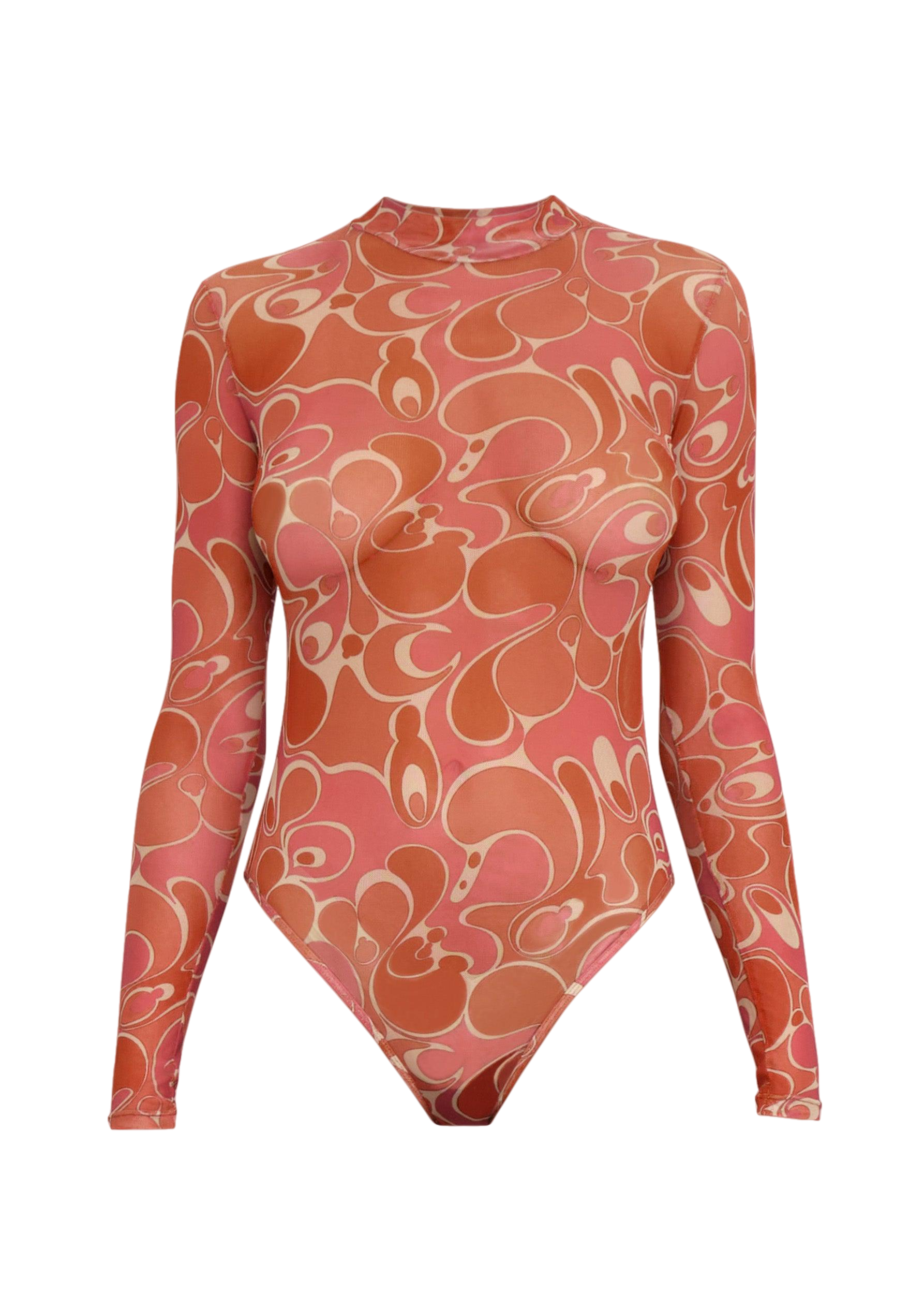 Andrea Iyamah Elle Caro Print Bodysuit In Pink