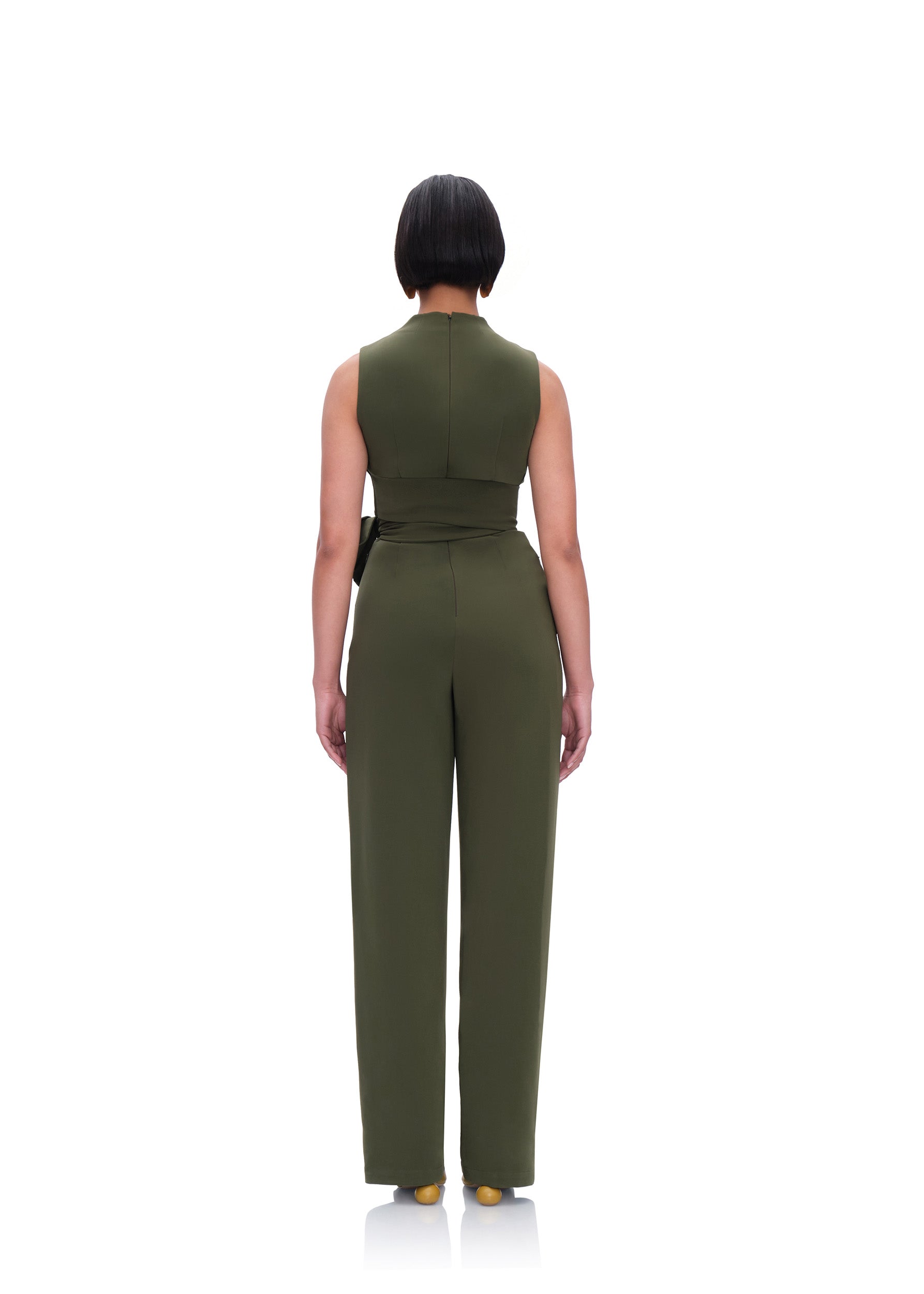 Shop Andrea Iyamah Edar Jumpsuit In Mocha