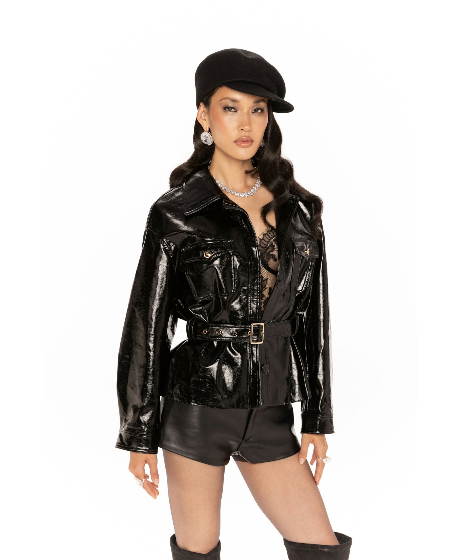 Isabella Vegan Leather Jacket (Black) made by Nana Jacqueline