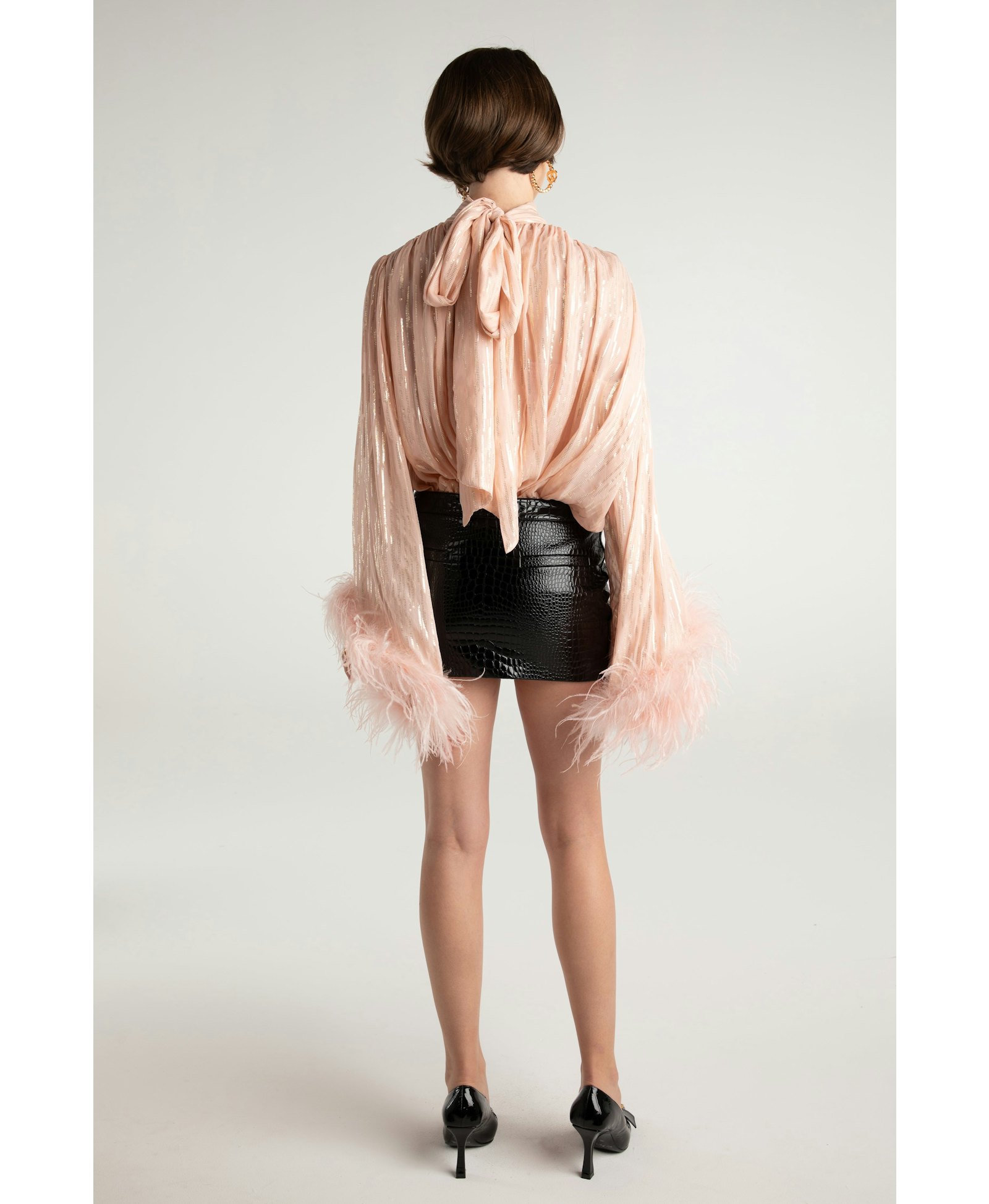 Miranda Leather Mini Skirt (Black) made by Nana Jacqueline