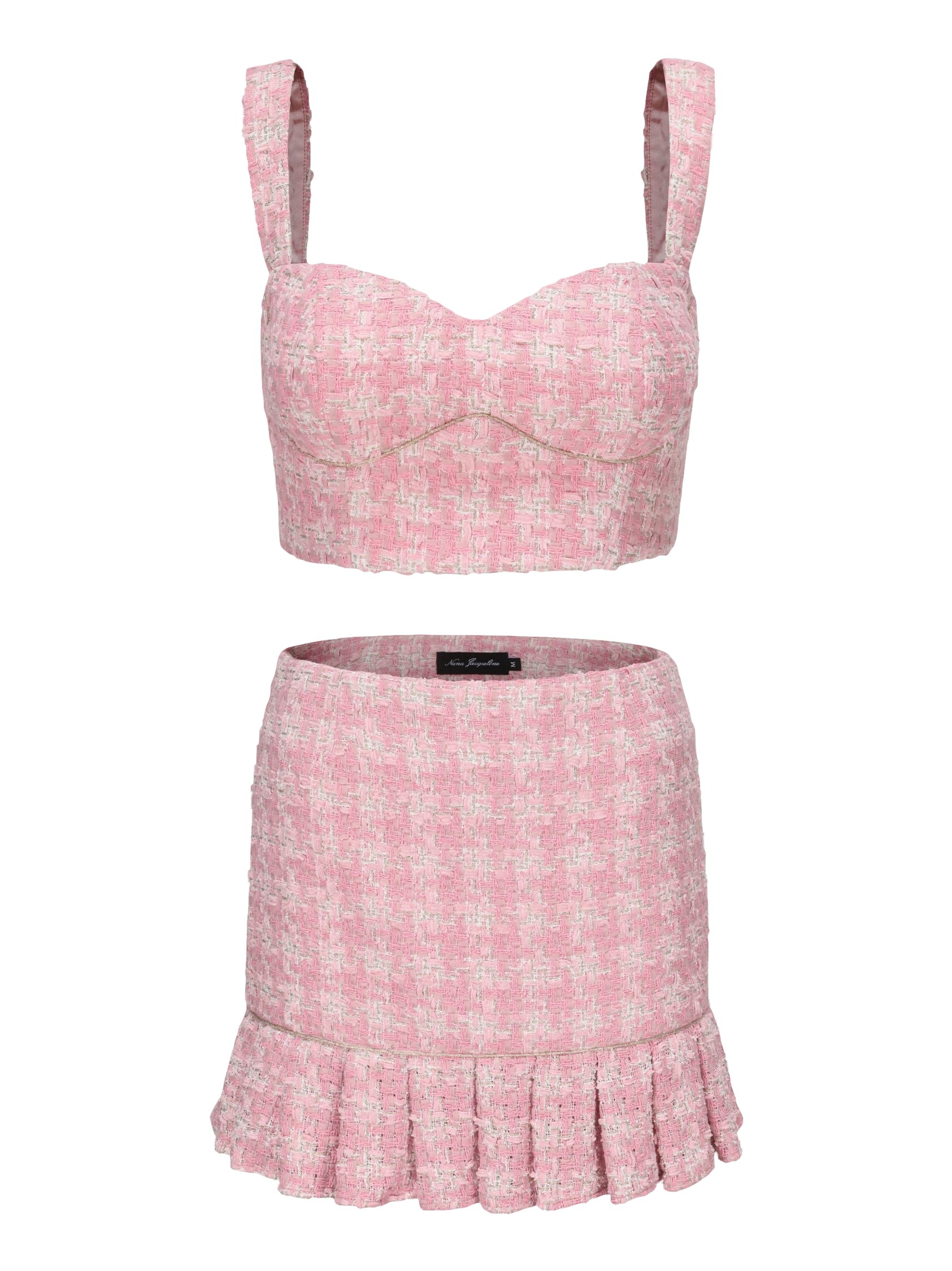 Nana Jacqueline Chelsea Tweed Skirt Set  (pink)