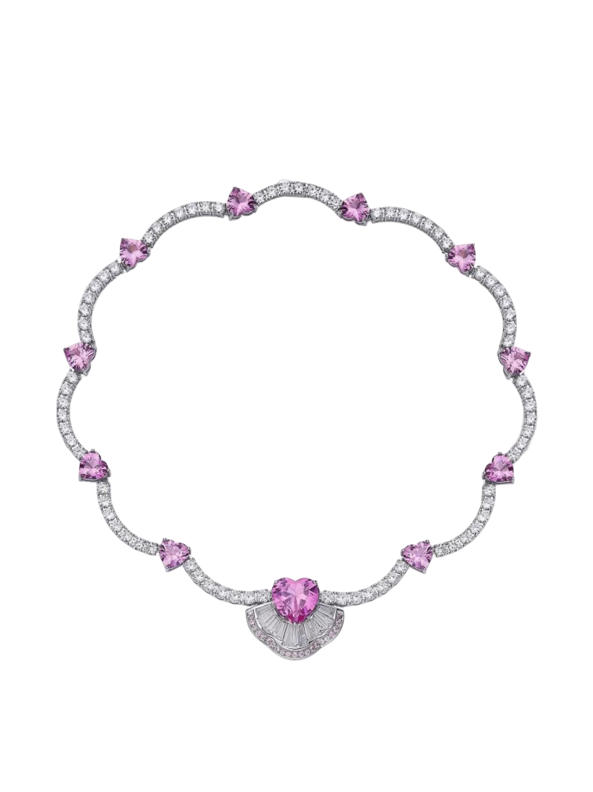 Nana Jacqueline Emilia Heart Necklace (pink) (final Sale)