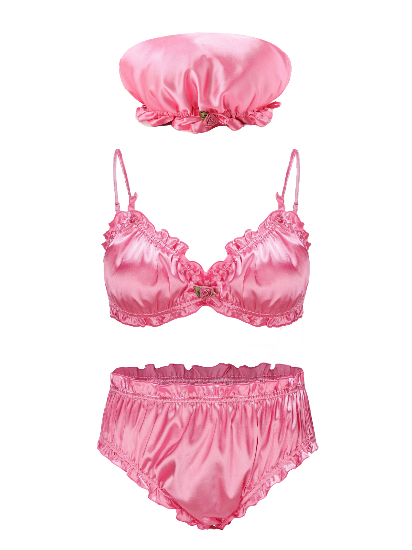 Shop Isabella Silk Intimates Set (Pink) (Final Sale) from Nana Jacqueline  at Seezona