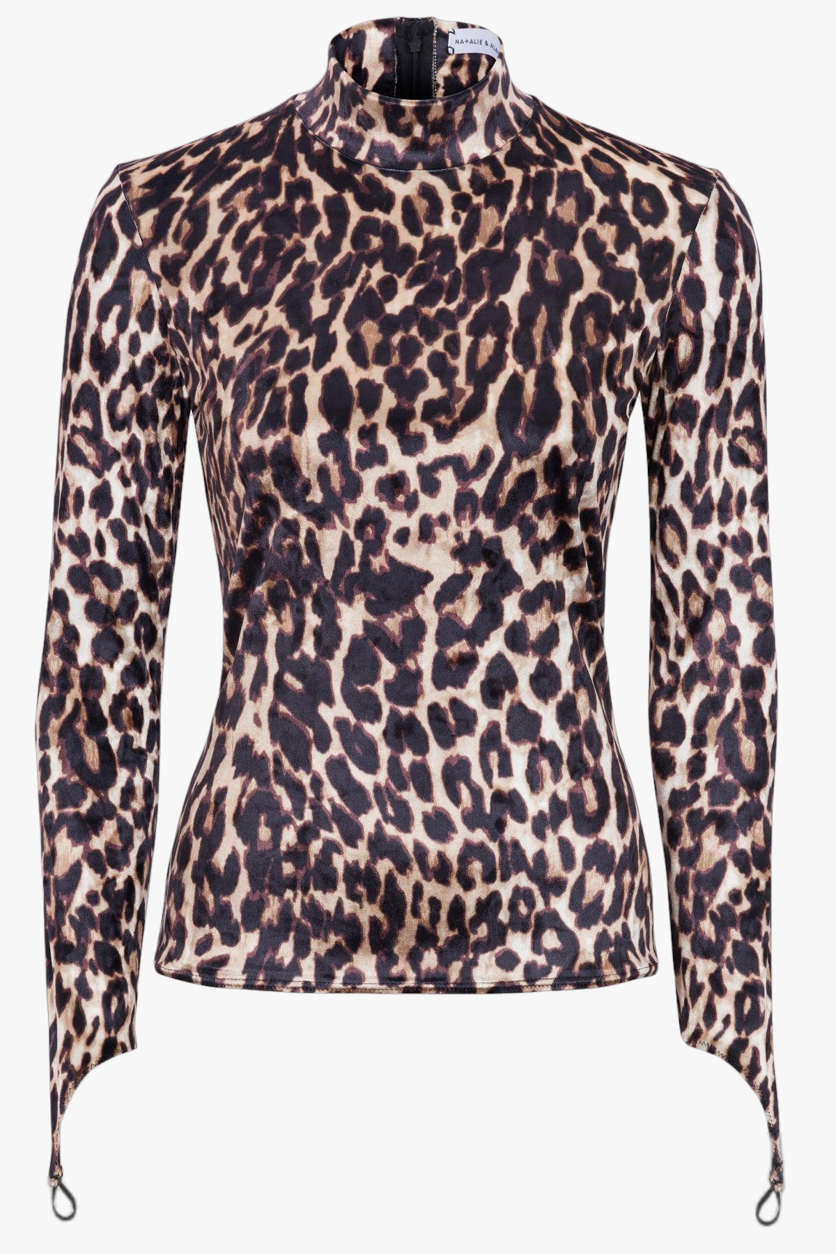 Aan Verspilling Denk vooruit Buy Lydia Leopard Print Velvet Top- Made To Order by Natalie and Alanna -  Long sleeve tops | Seezona