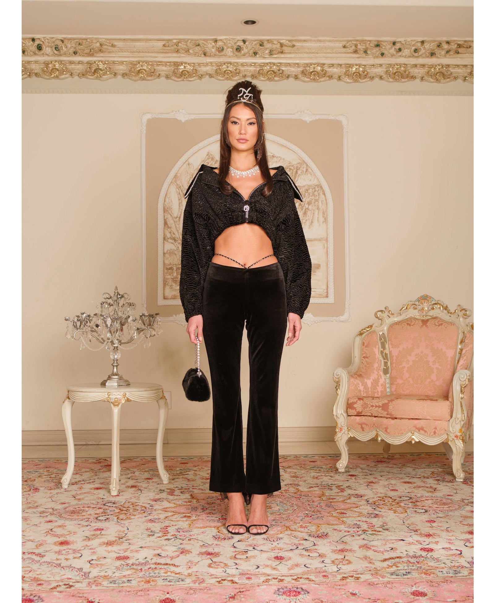 Breana Crop Jacket (Final Sale) in Black made by Nana Jacqueline