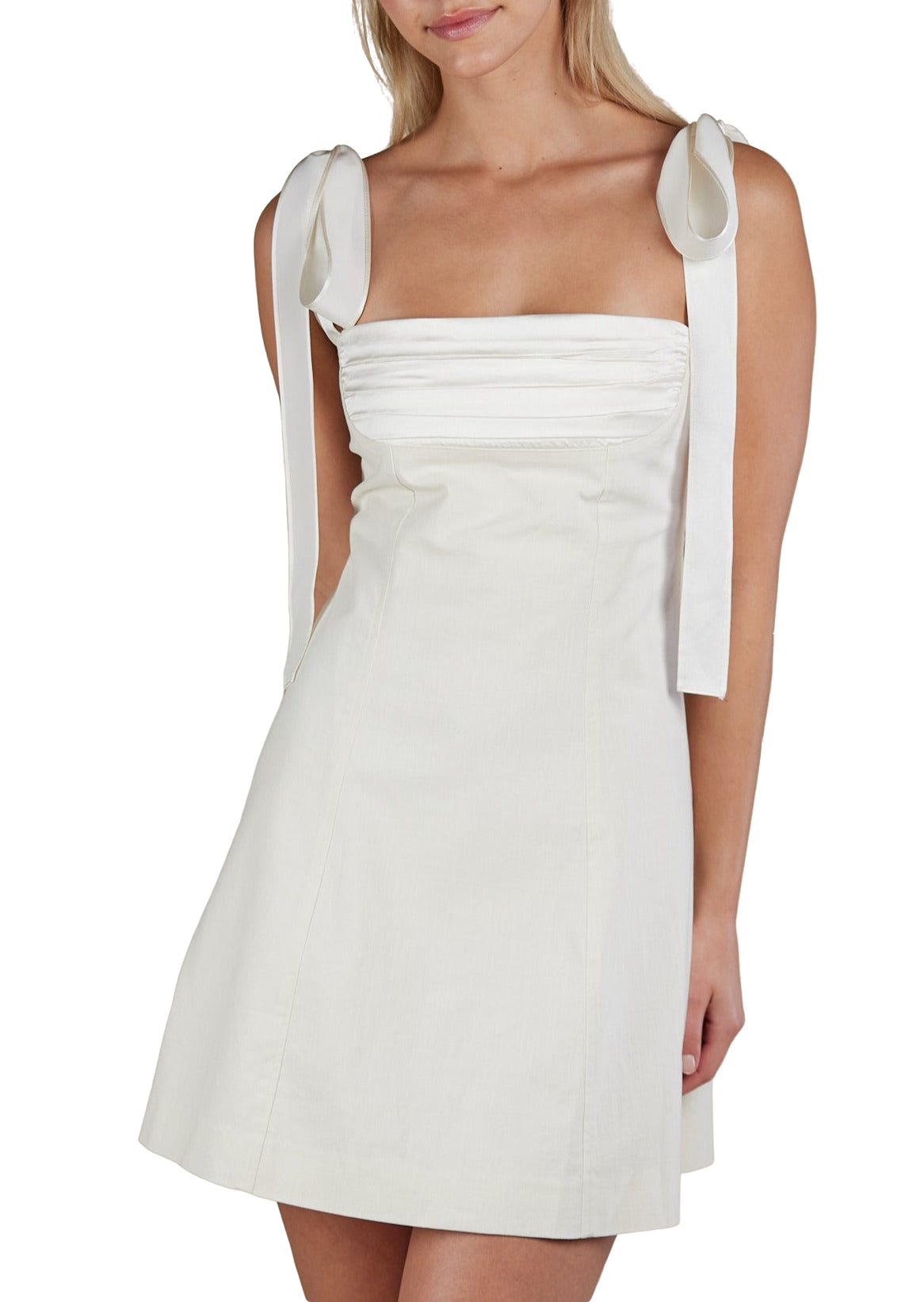Murlong Cres Ella Fitted Mini Dress In White