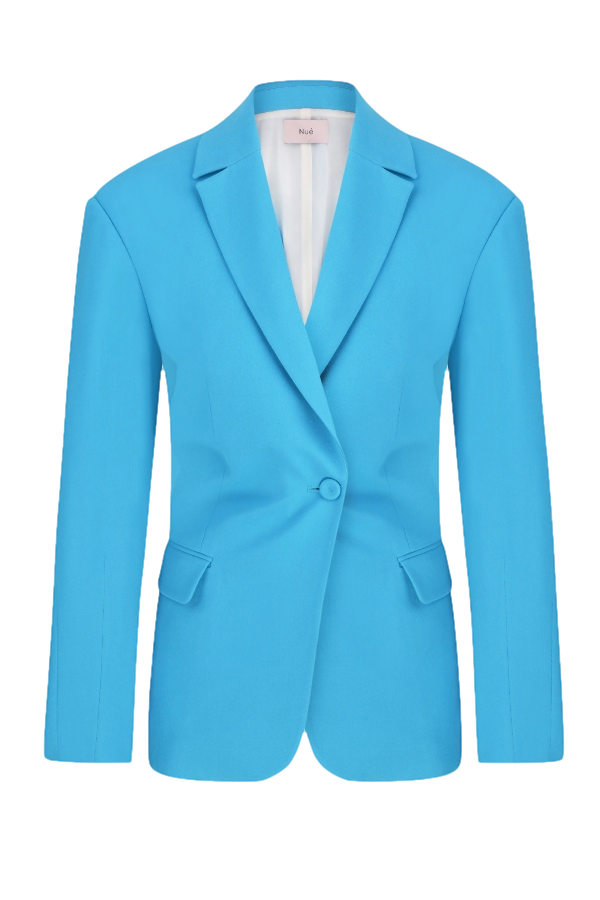 Nué Sea Wave Tailored Blazer In Blue