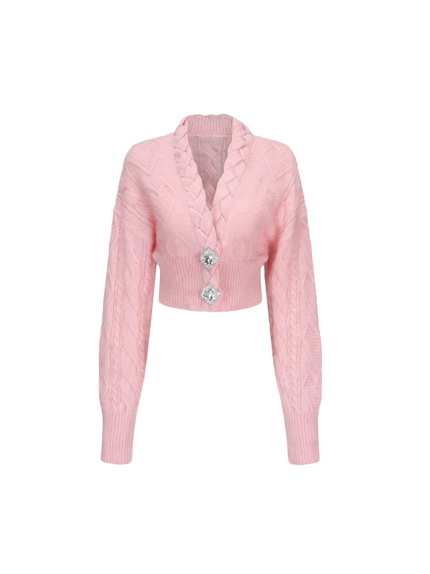 Nana Jacqueline Carmen Diamond Knit Sweater (pink) (final Sale)
