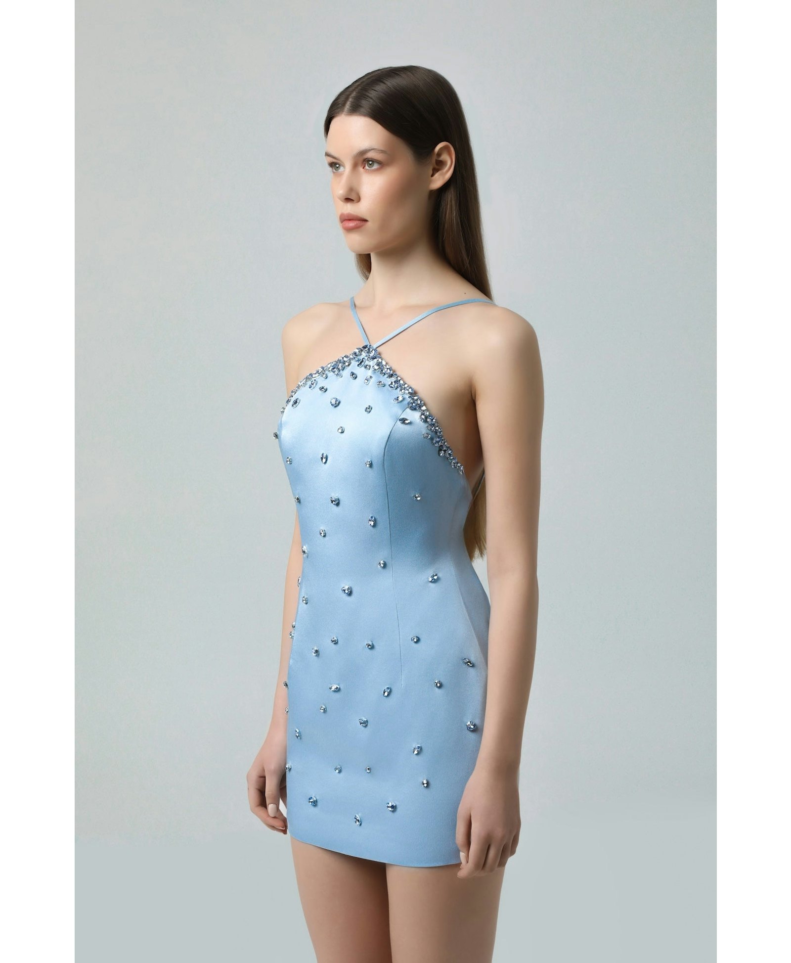 Halter Neck Embellished Mini Dress made by NDS The Label