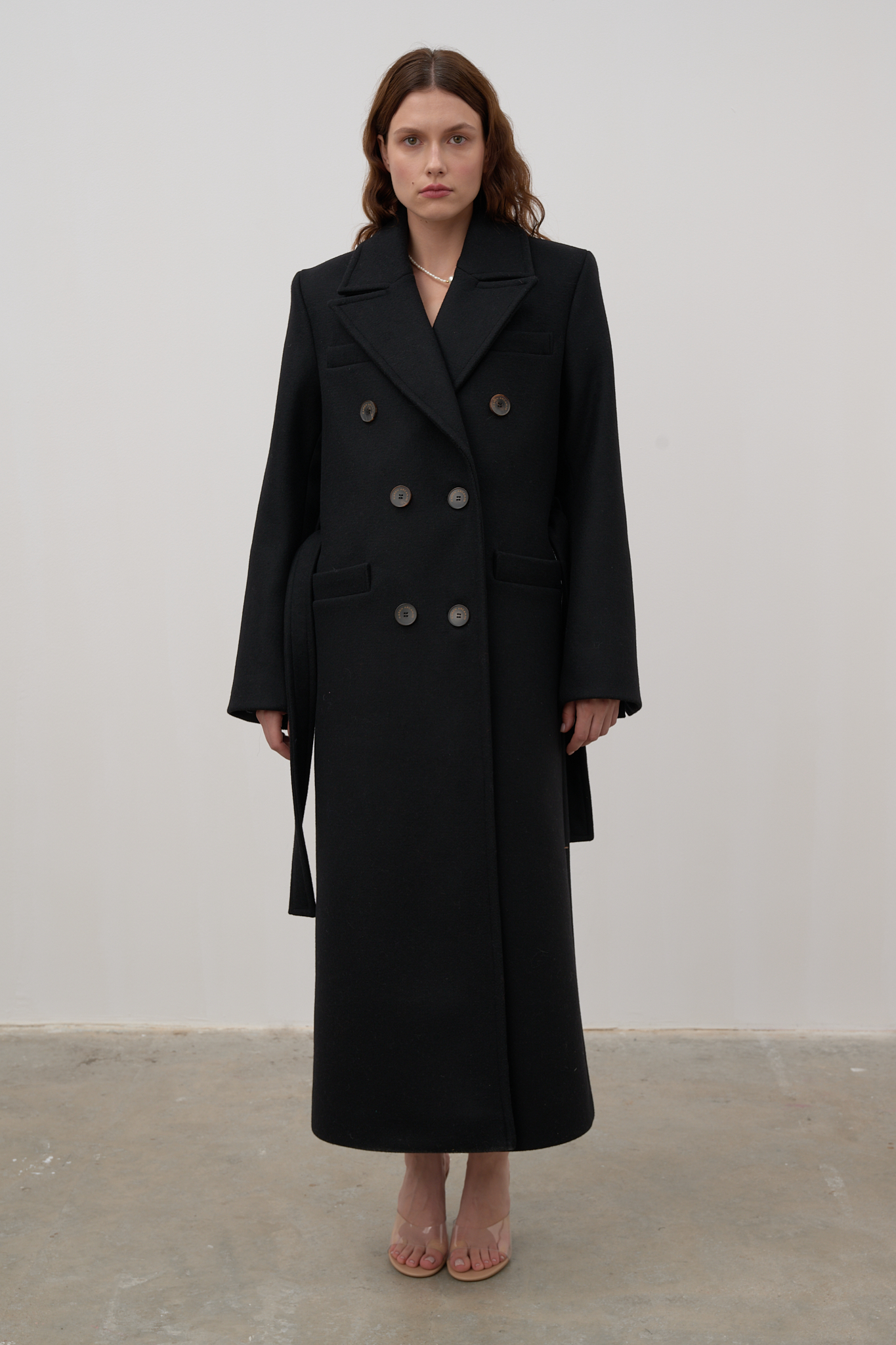 ilean DOUBLE-BREASTED WOOL COAT サイズ3 ilean DOUBLE-BREASTED WOOL