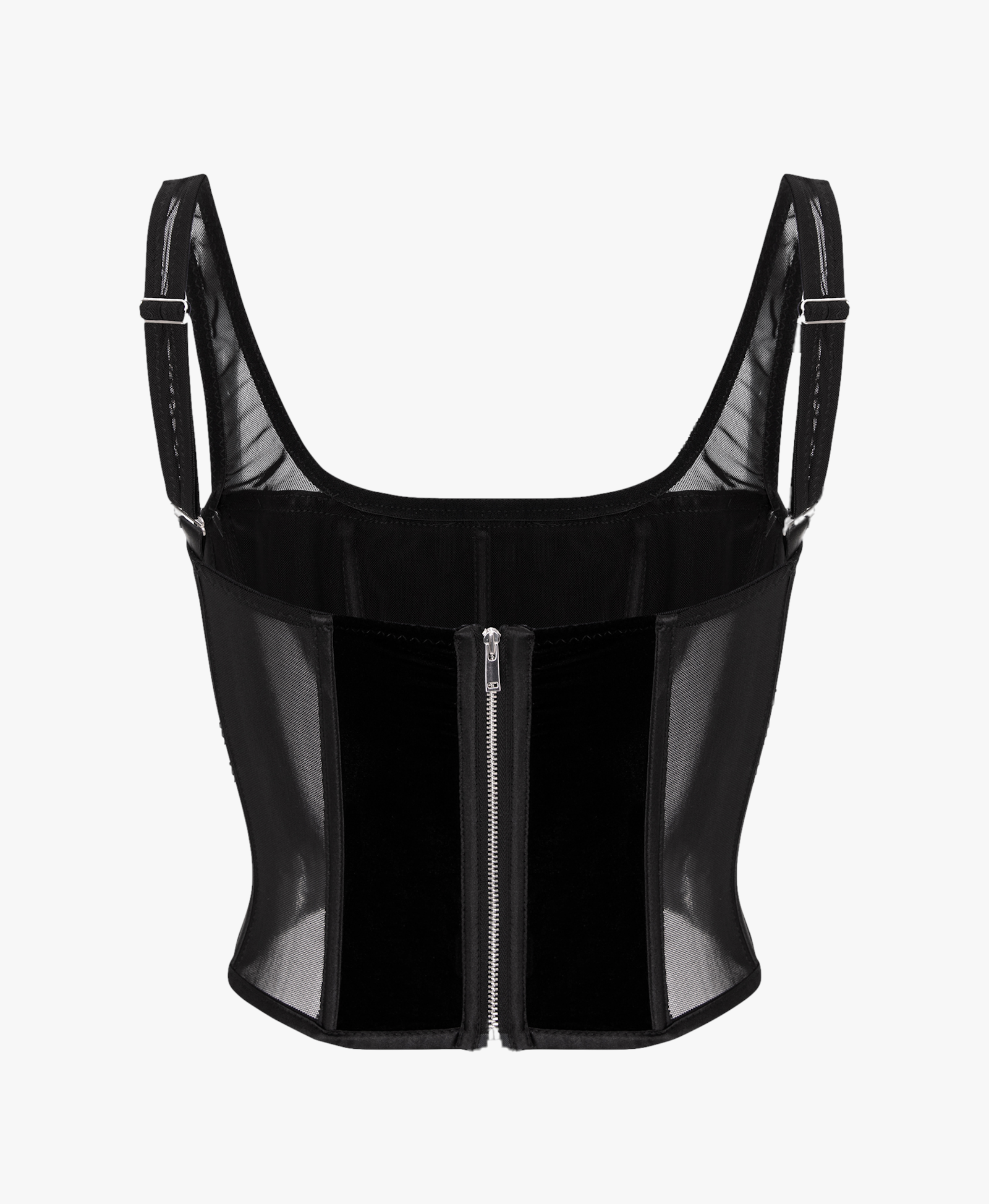 Victoria Velvet Bustier in Black made by Aureliana