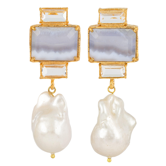 Christie Nicolaides Bambina Earrings Pale Blue
