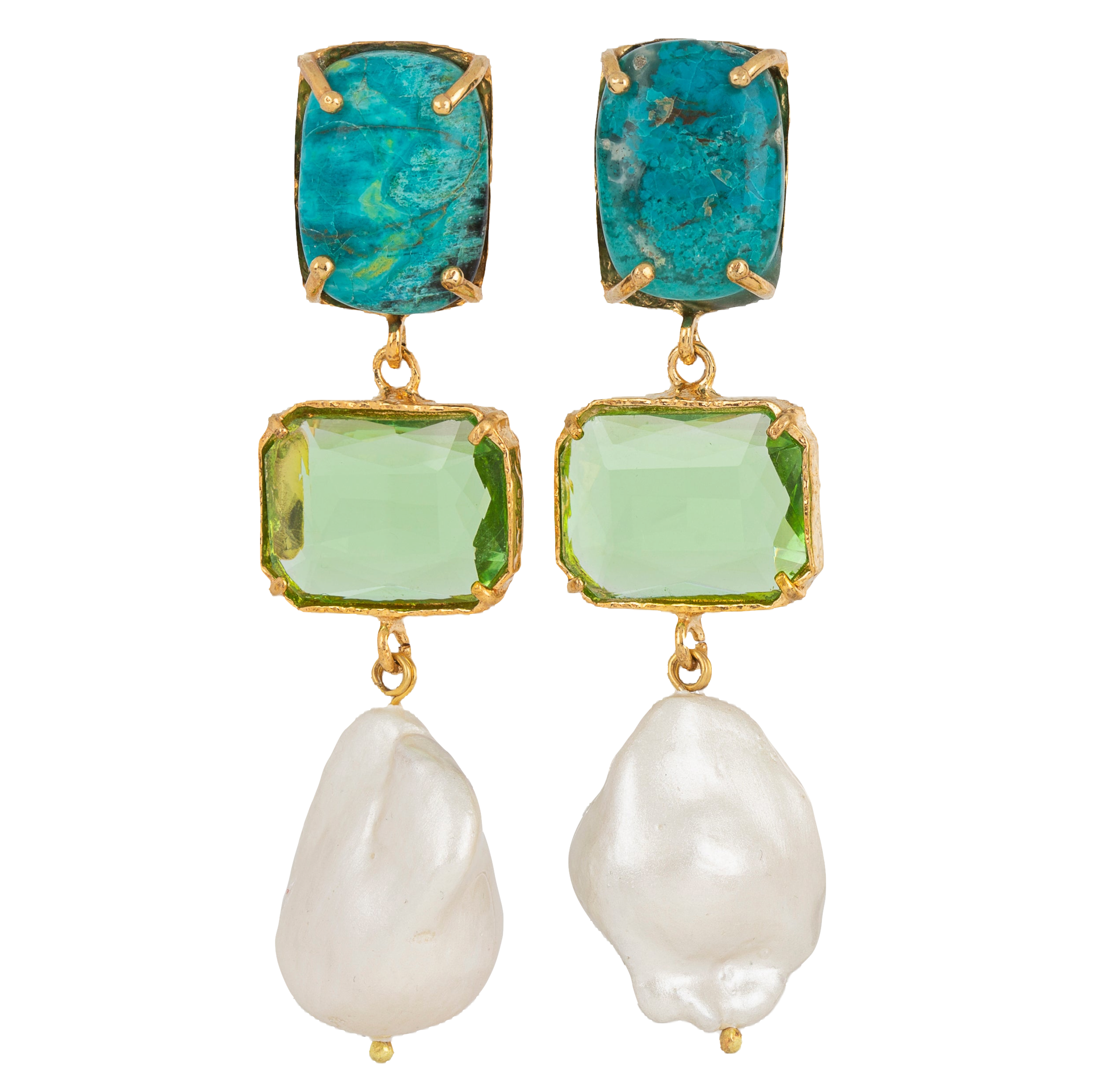 Christie Nicolaides Xanthe Earrings Green