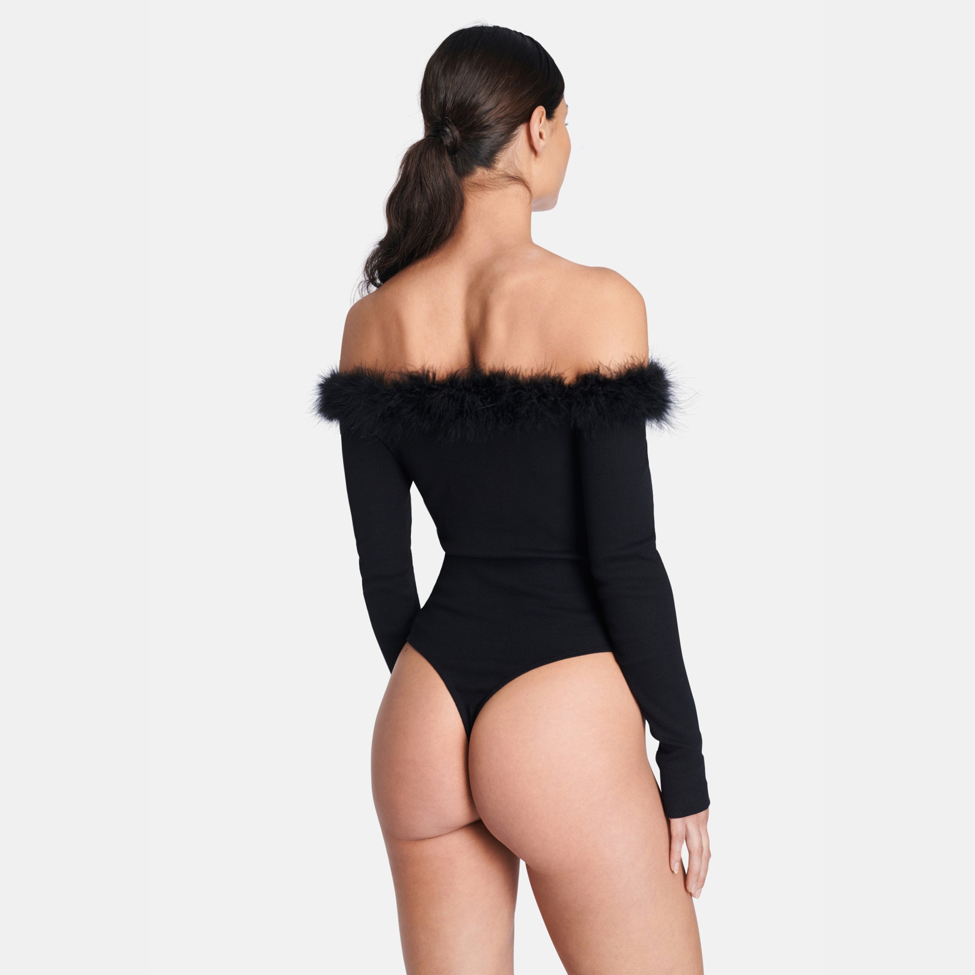 Shop Ow Collection Miranda Feather Bodysuit