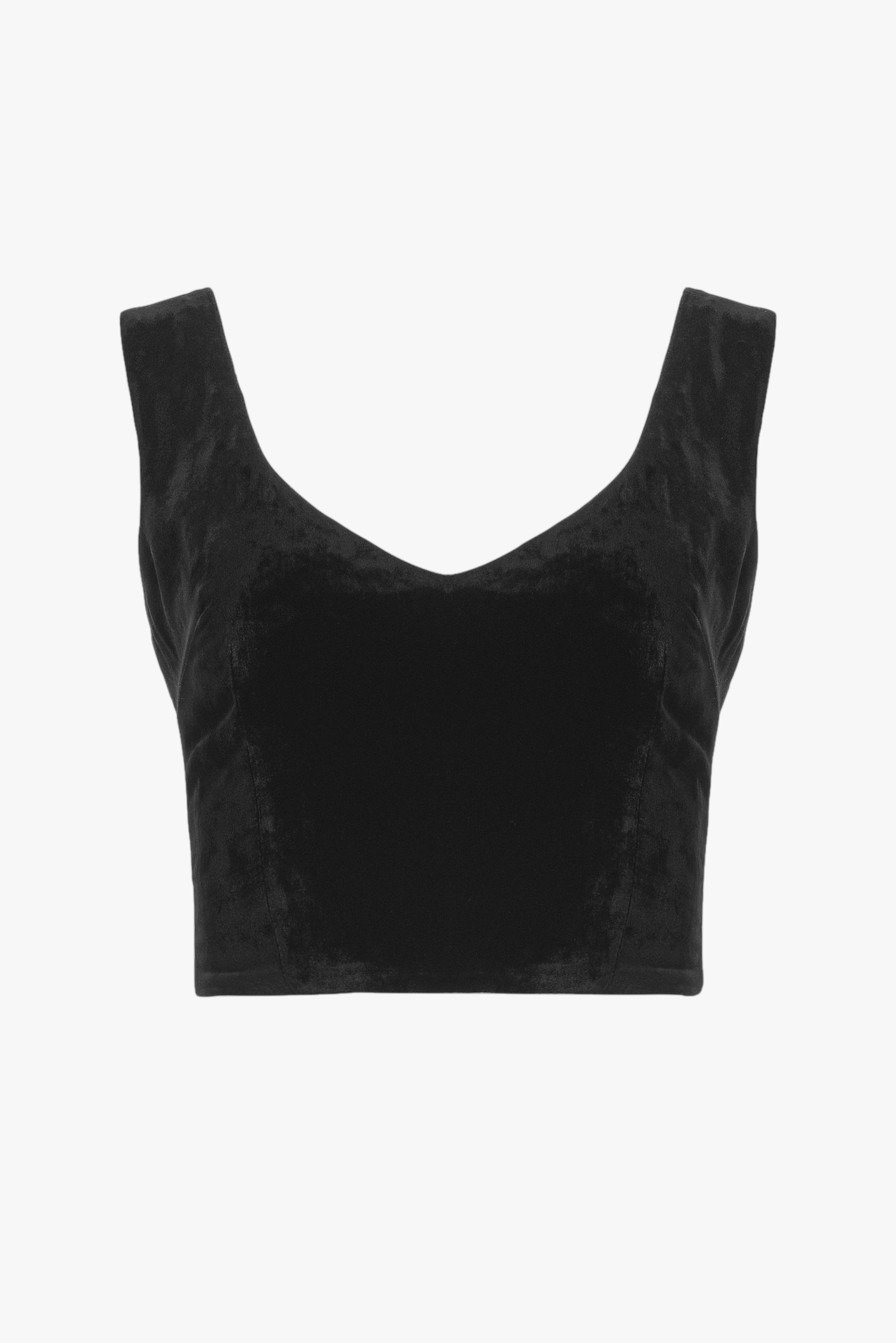 Shop The Silk Velvet Crop Top from Lita Couture at Seezona