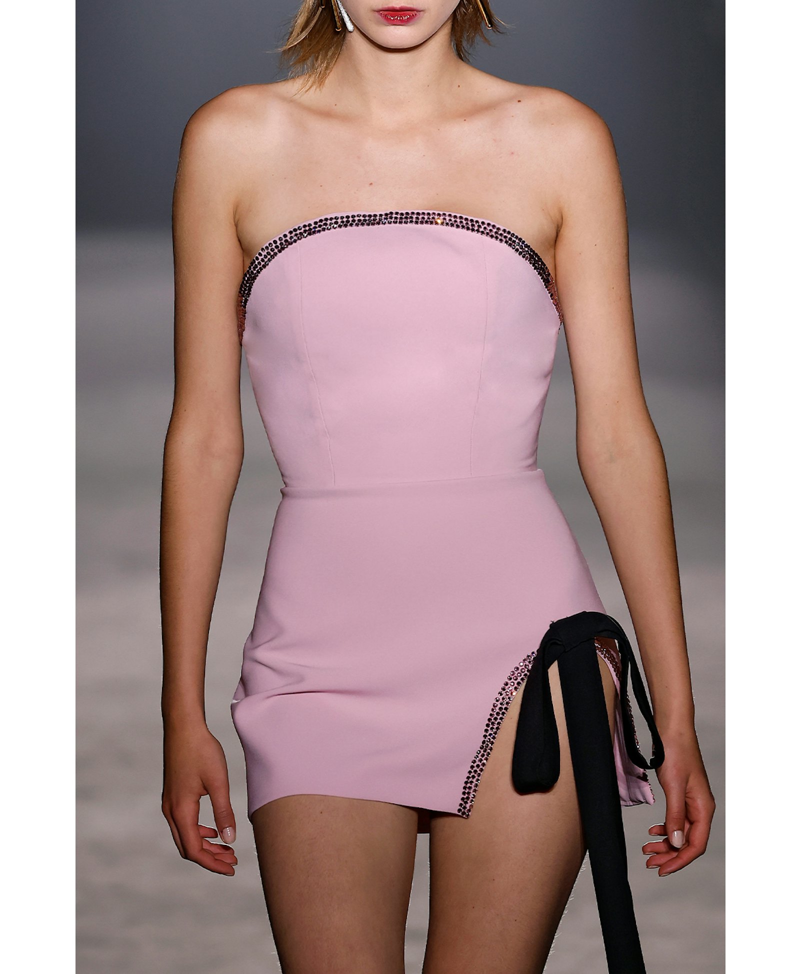 Pink crystal mini dress made by Compte Spain