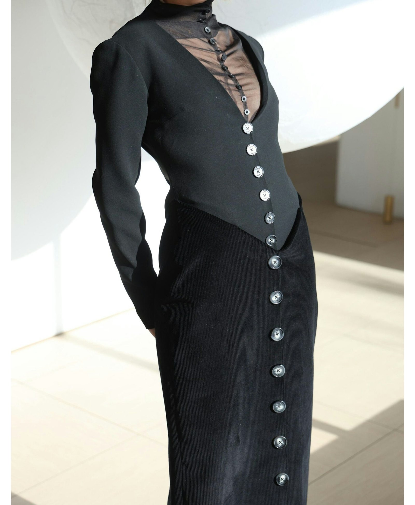 TRES Black Midi Dress made by MAET