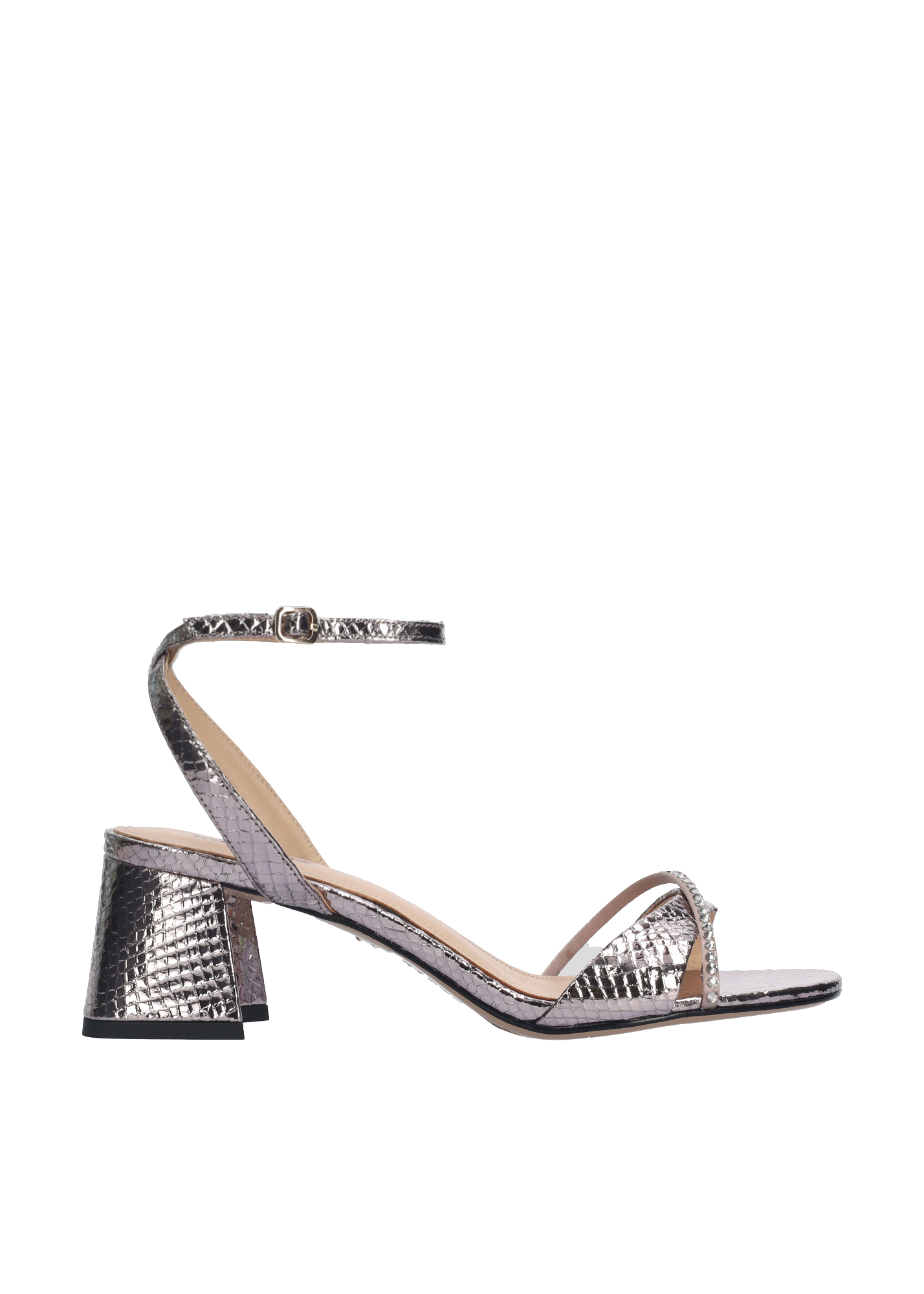 Lola Cruz Shoes Celia Sandal 55 In Metallic