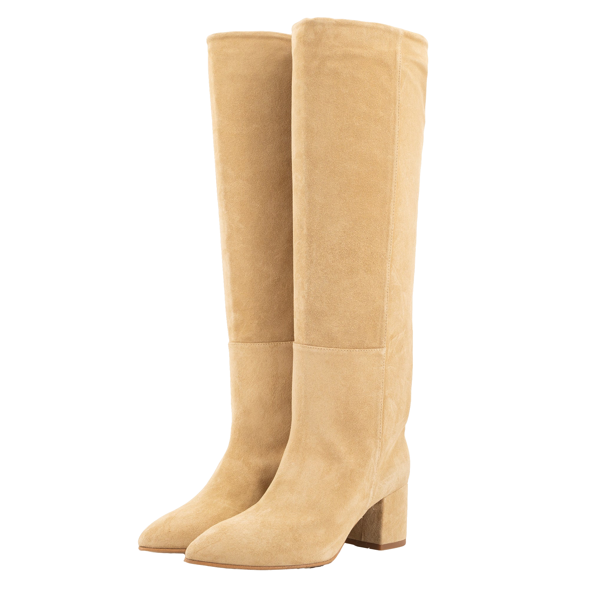 Toral Sand Suede Tall Boots In Brown