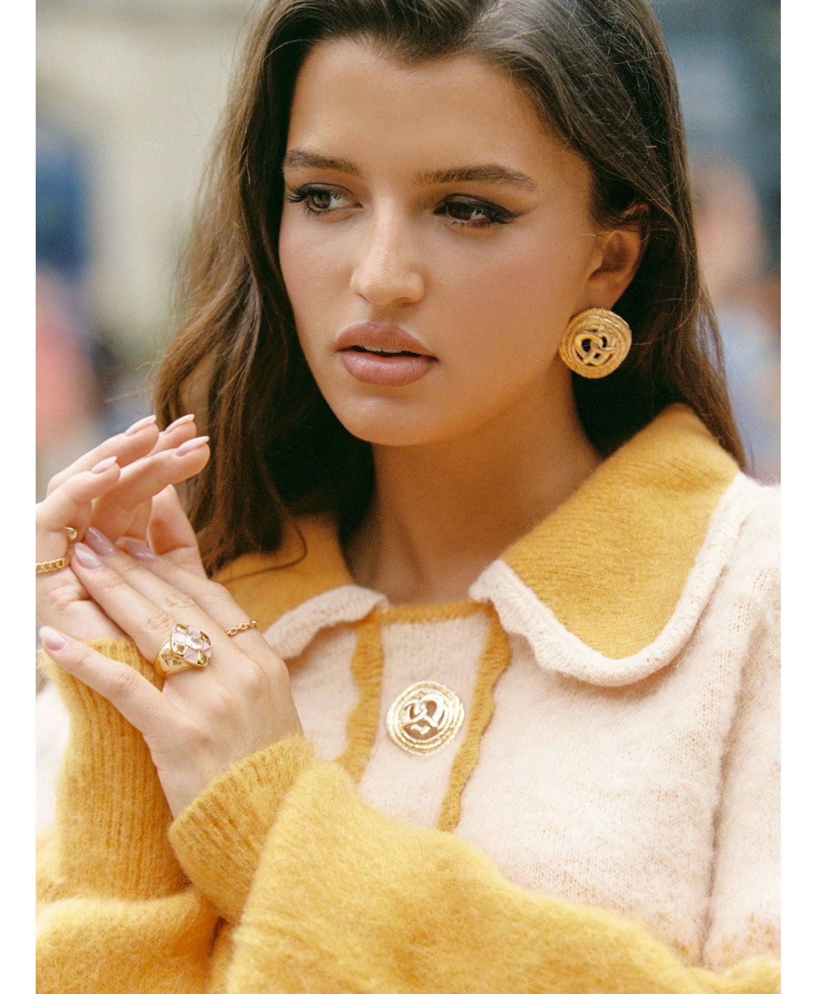 Isabella Earrings in Gold made by Nana Jacqueline