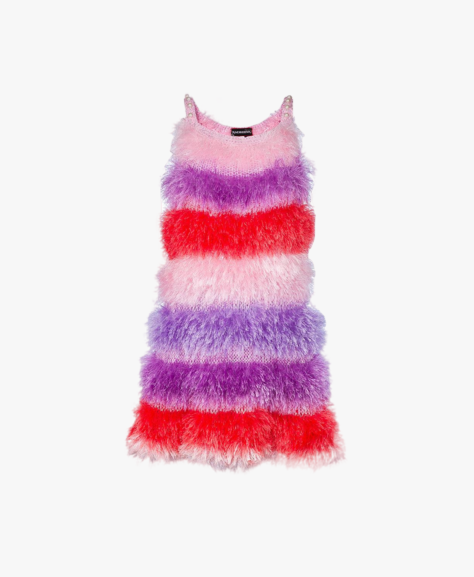 Multicolor Handmade Knit Dress made by ANDREEVA