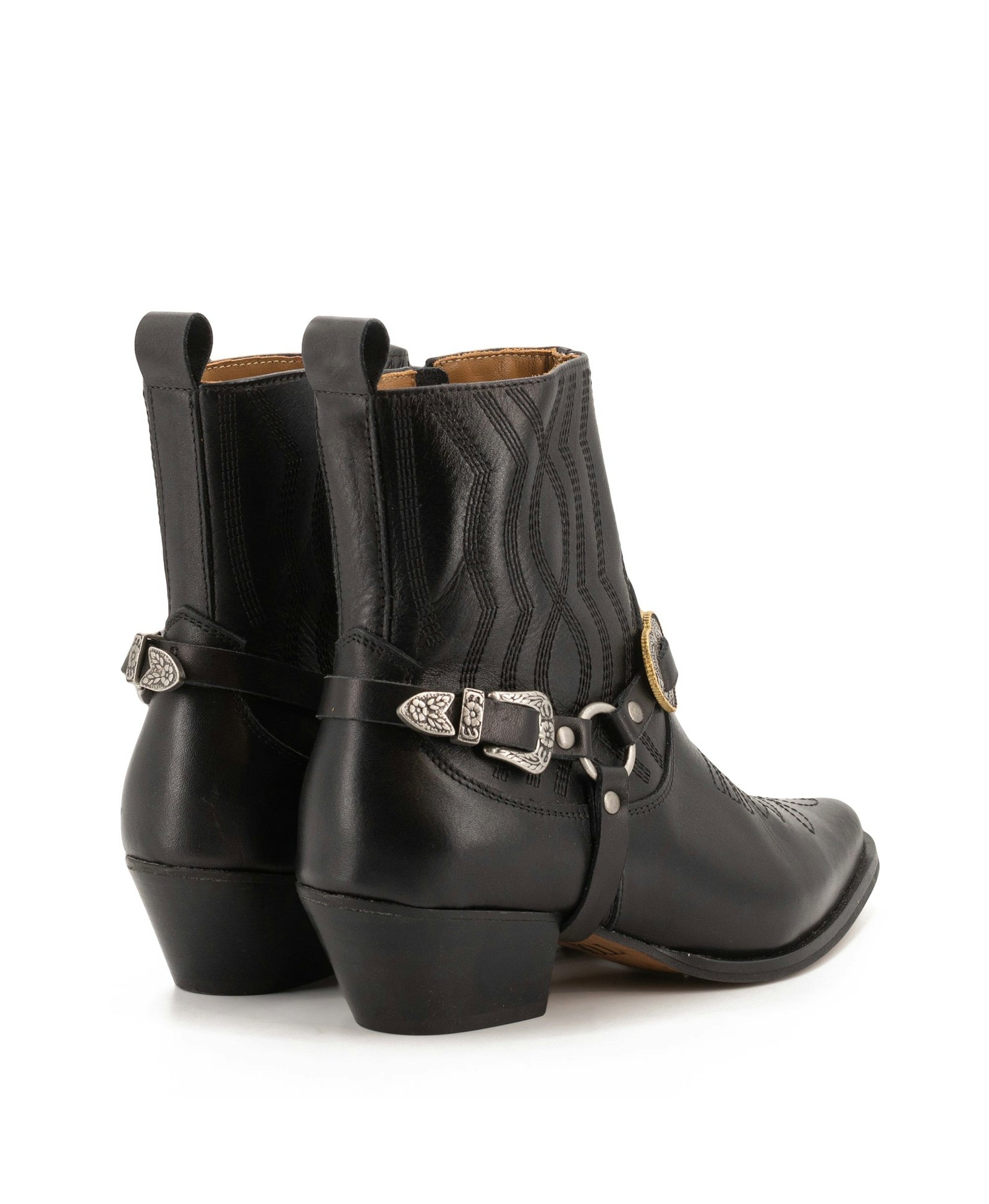 BLUES BLACK WESTERN BOOTIES made by Toral