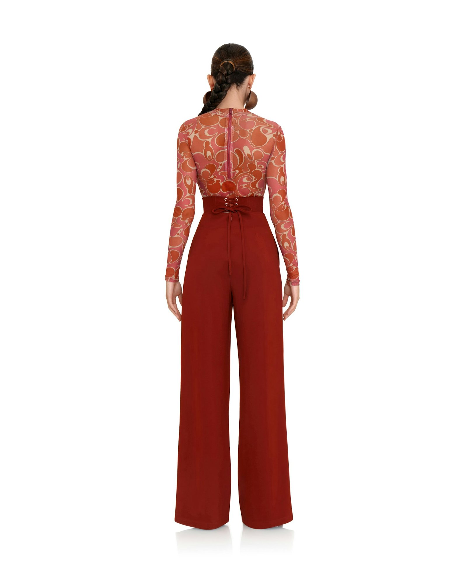 VIRA POMEGRANATE PANTS made by Andrea Iyamah