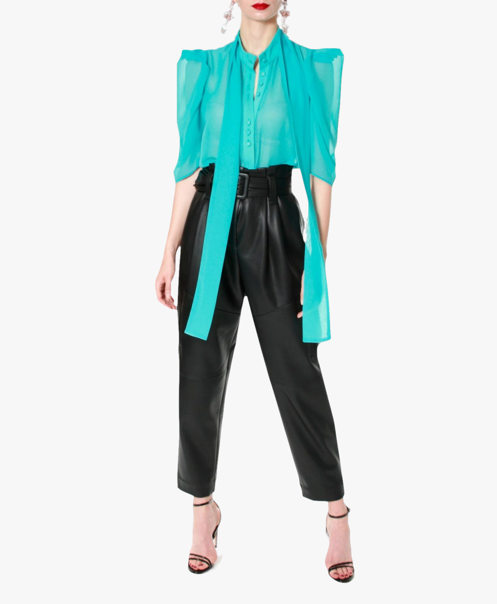 Blouse Angel Turquoise in Blue made by HALEWSKI