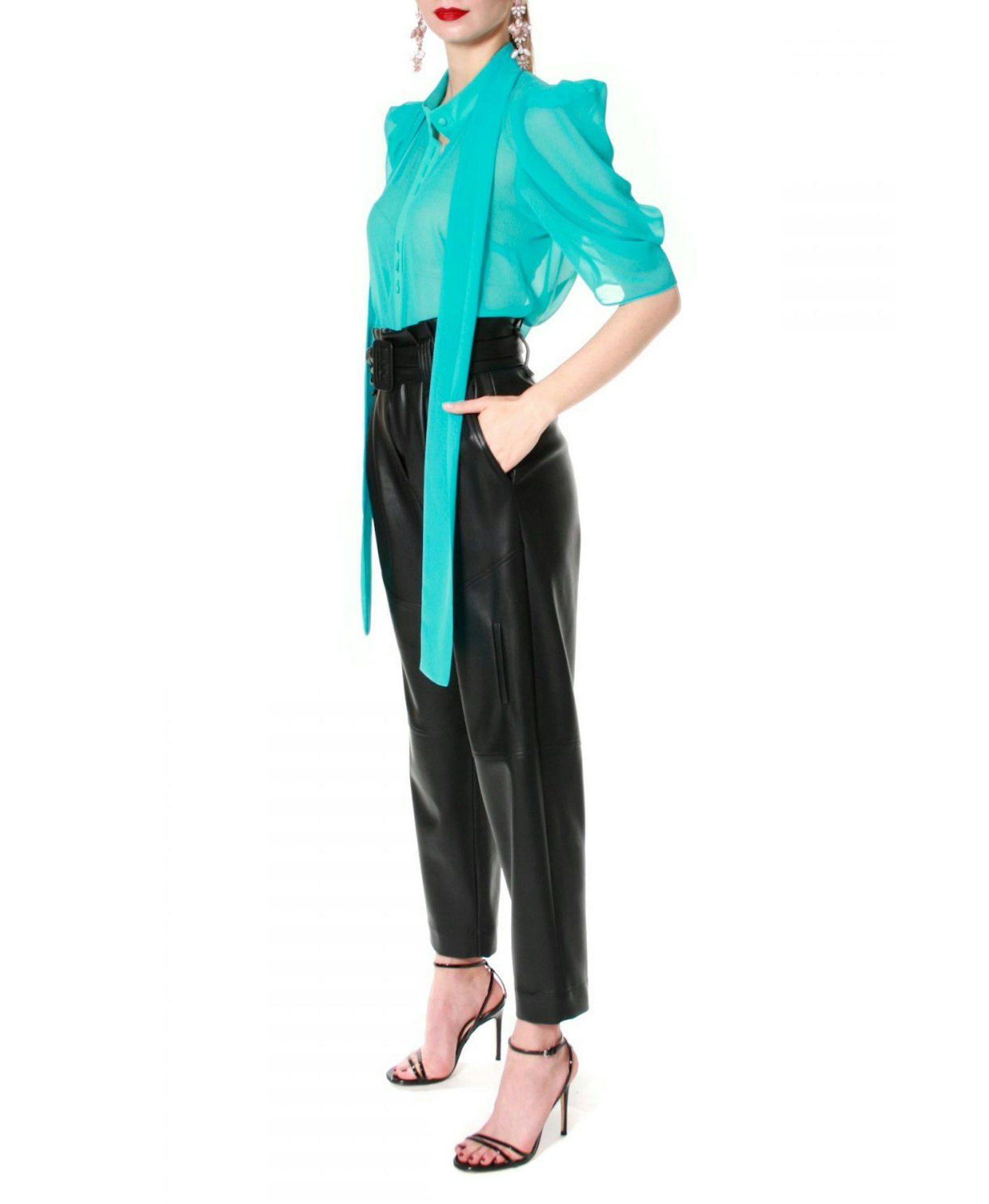 Blouse Angel Turquoise in Blue made by HALEWSKI
