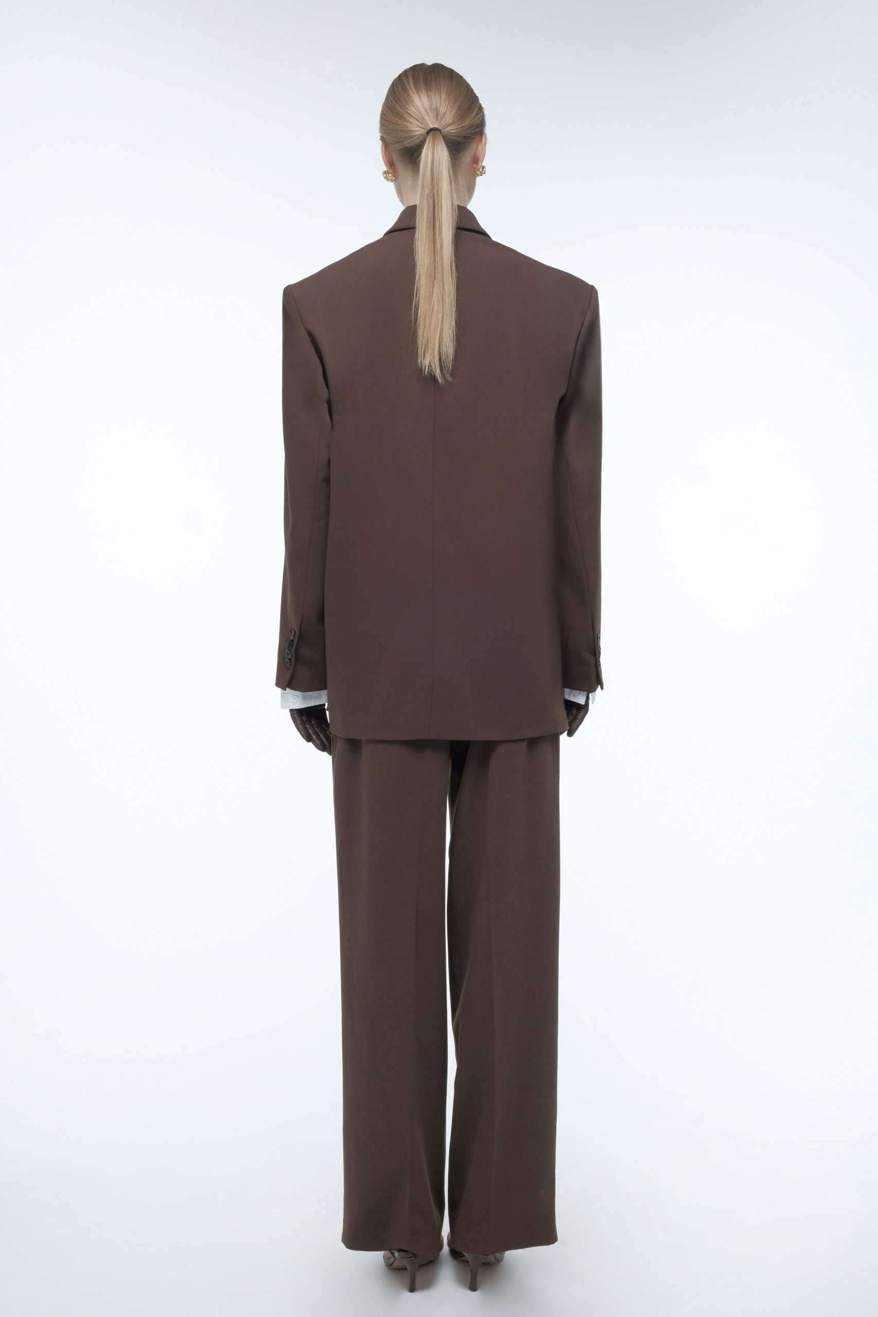 Shop Afterhours Oversized Tailored Suit Blazer In Brown