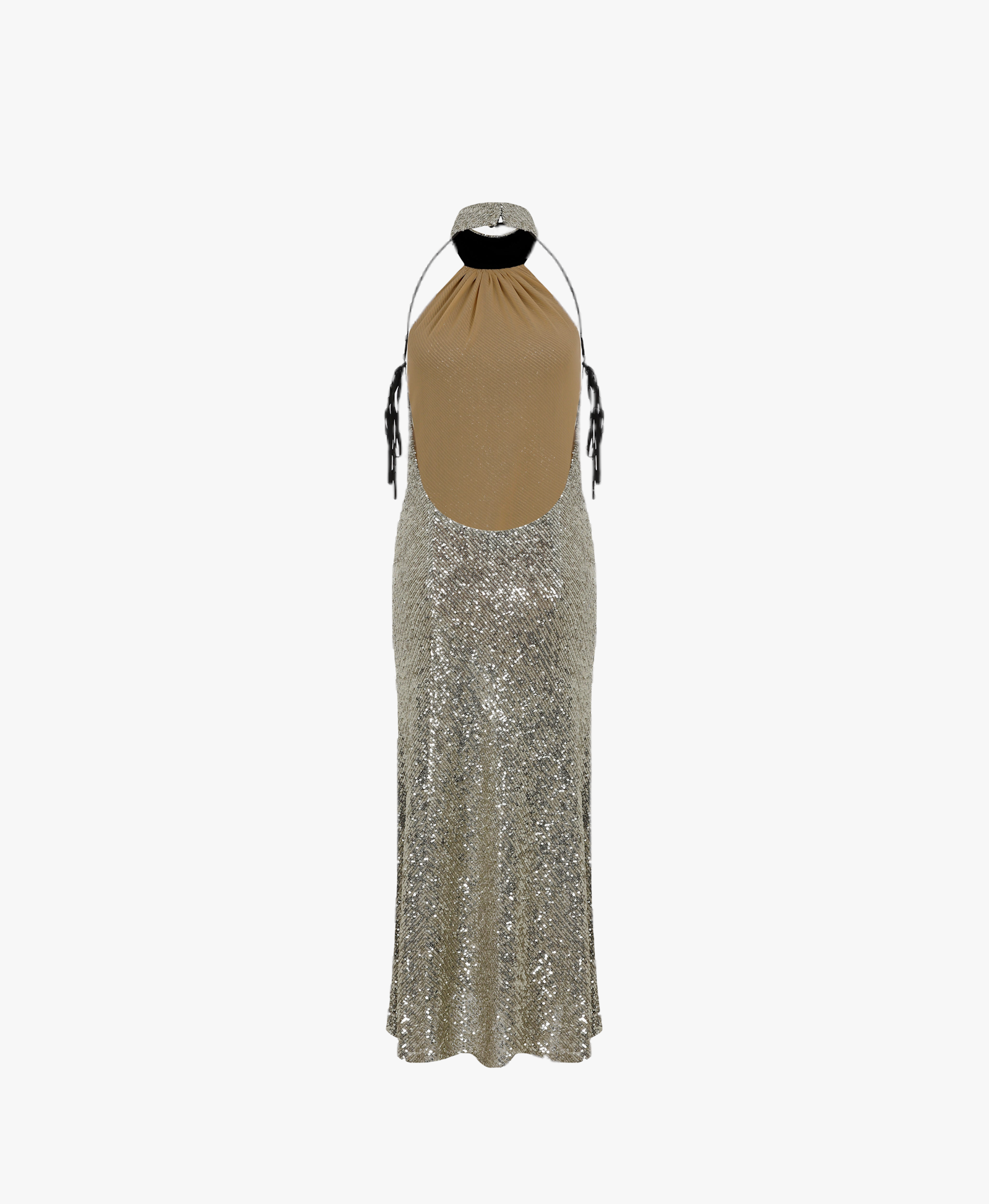 VENUS - OPEN BACK BIAS CUT SEQUIN DRESS made by ILA