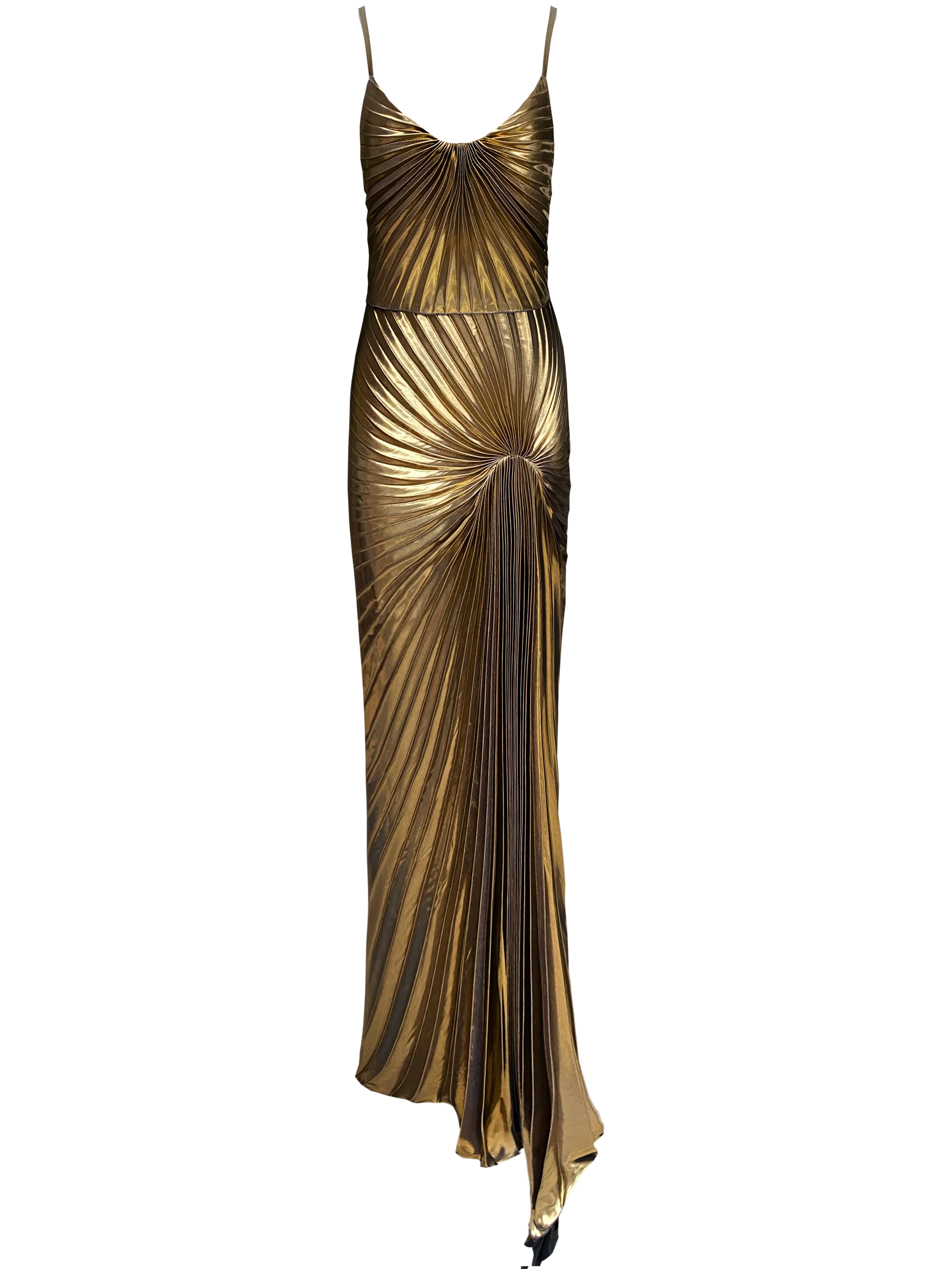 Georgia Hardinge Dazed Dress Floor Length Metallic In Gold