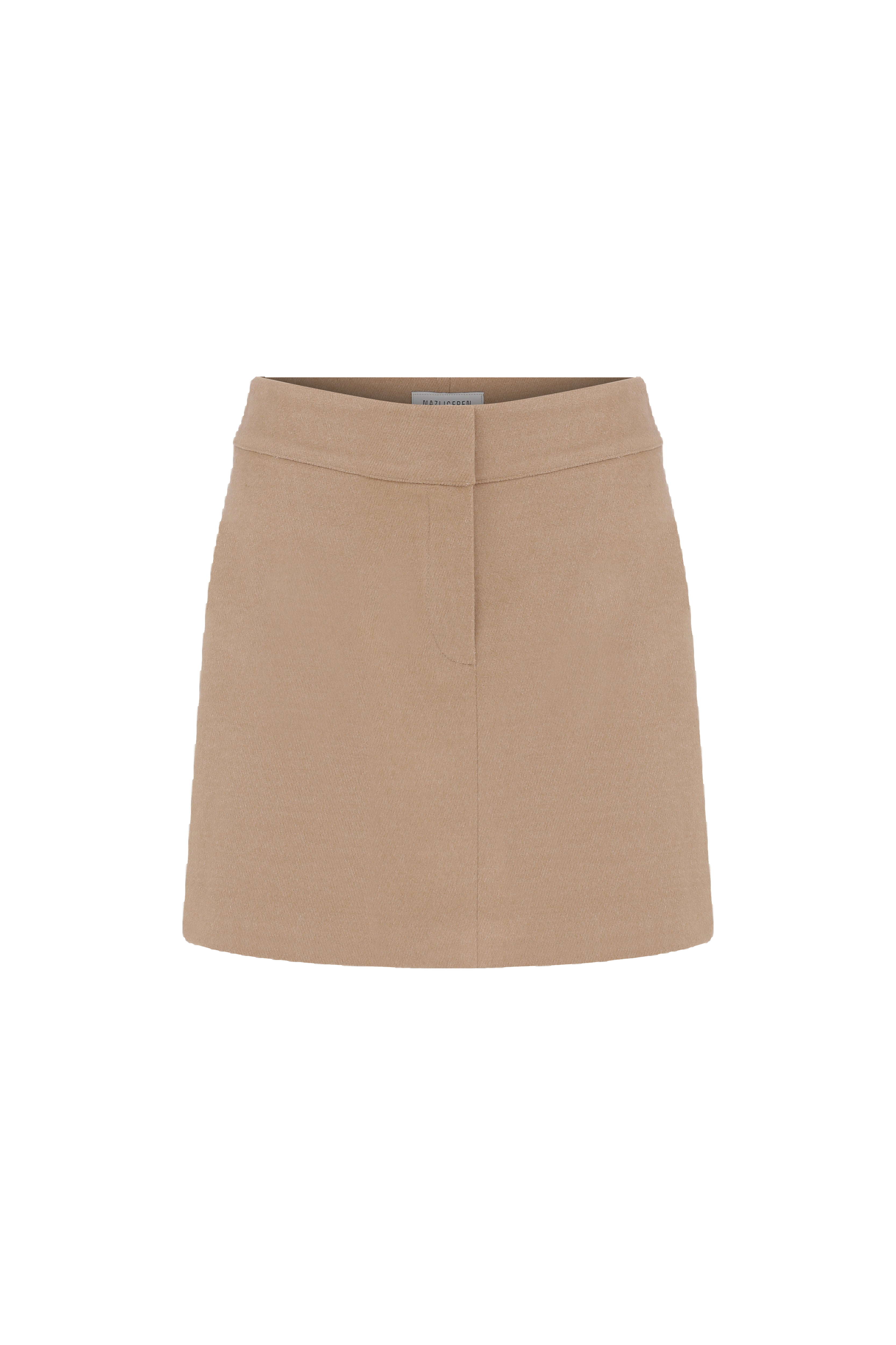 Nazli Ceren Marde Wool Mini Skirt In Beige