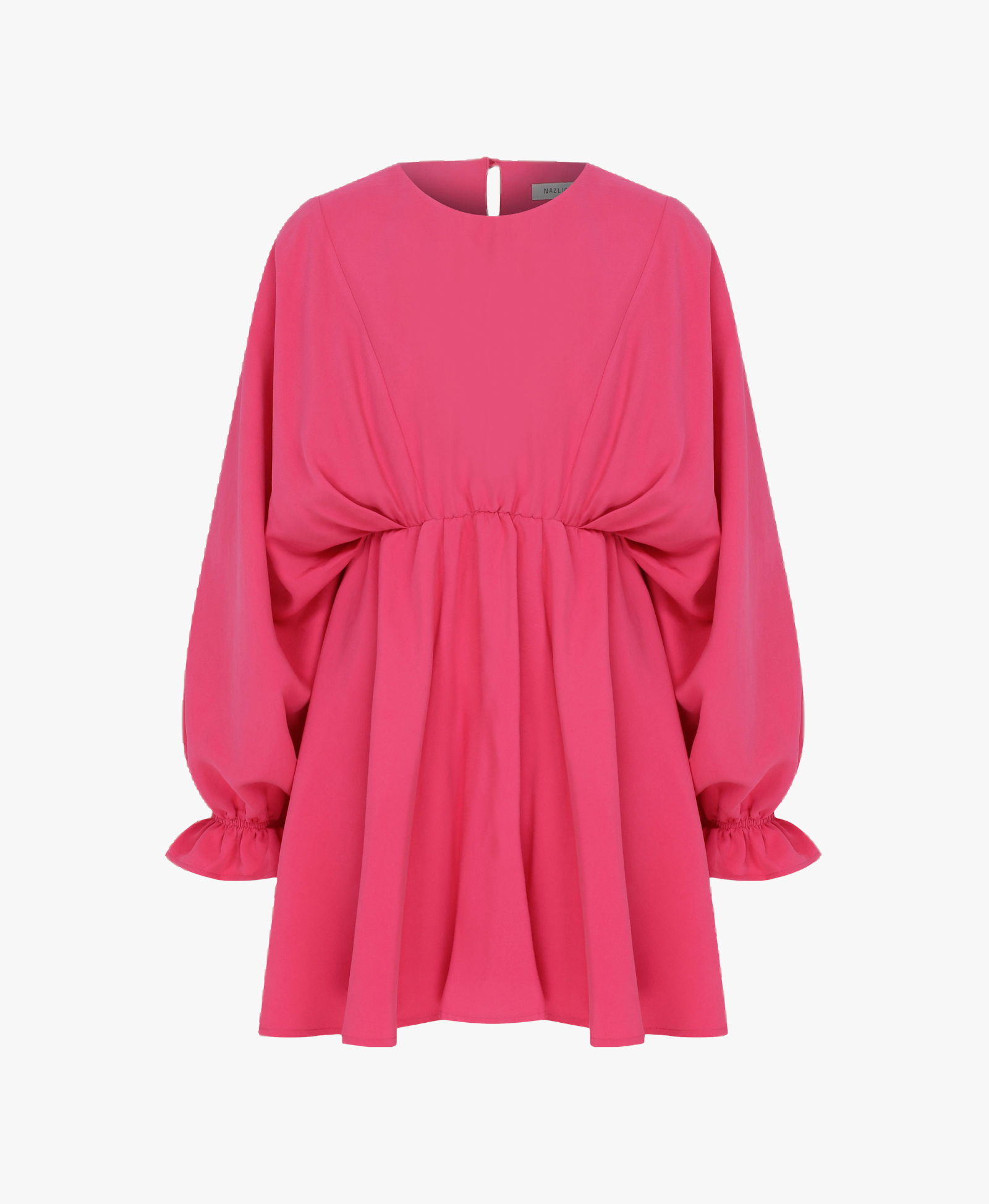 July Ruffled Mini Dress in Virtual Pink in Pink made by Nazli Ceren