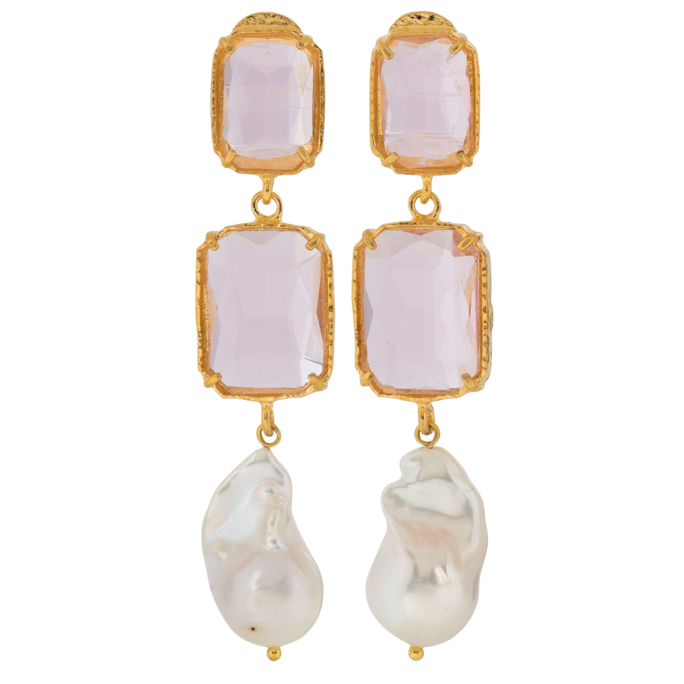 Christie Nicolaides Alice Earrings Pale Pink