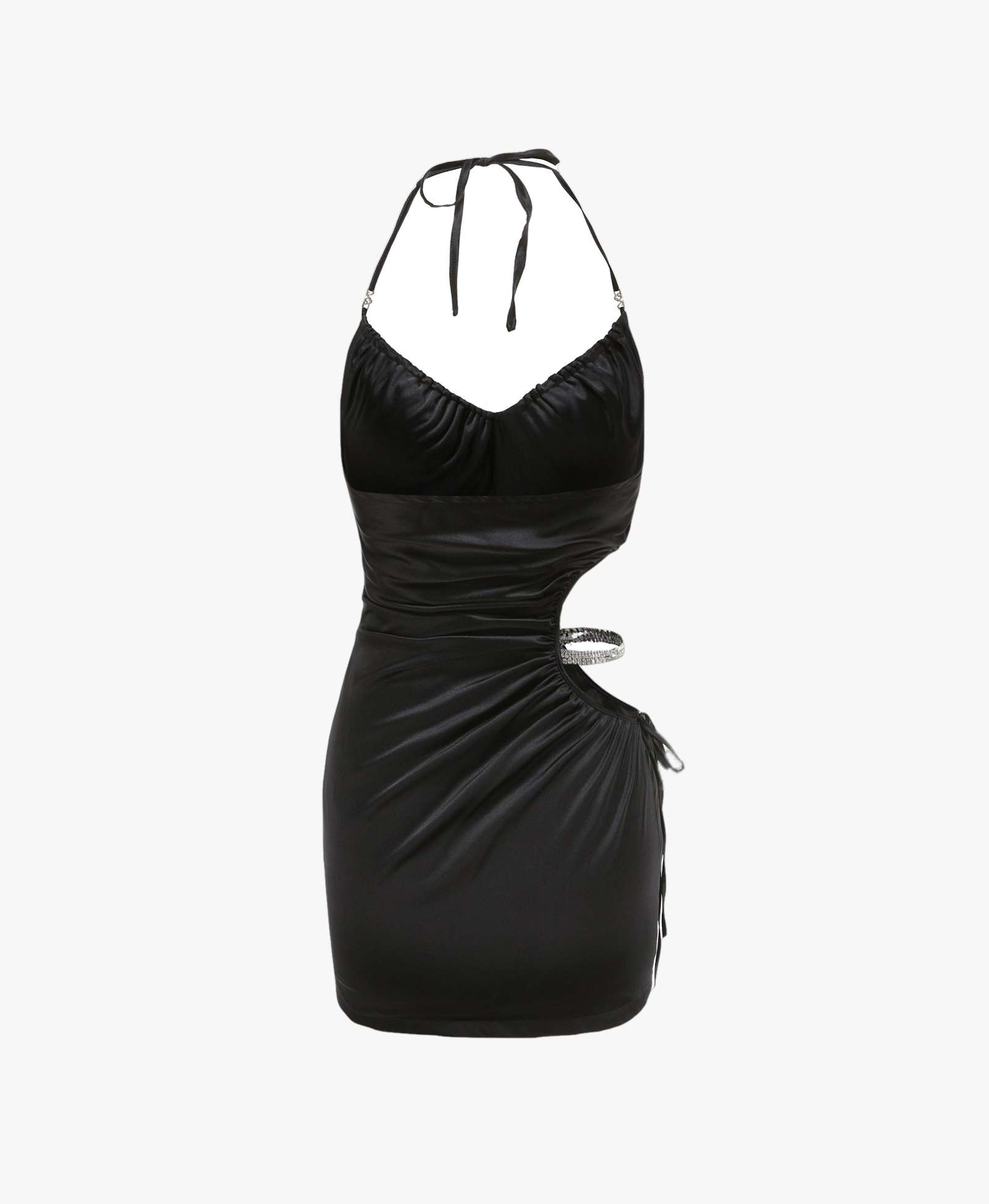 Black June Halter Dress (Final Sale) in Black made by Nana Jacqueline