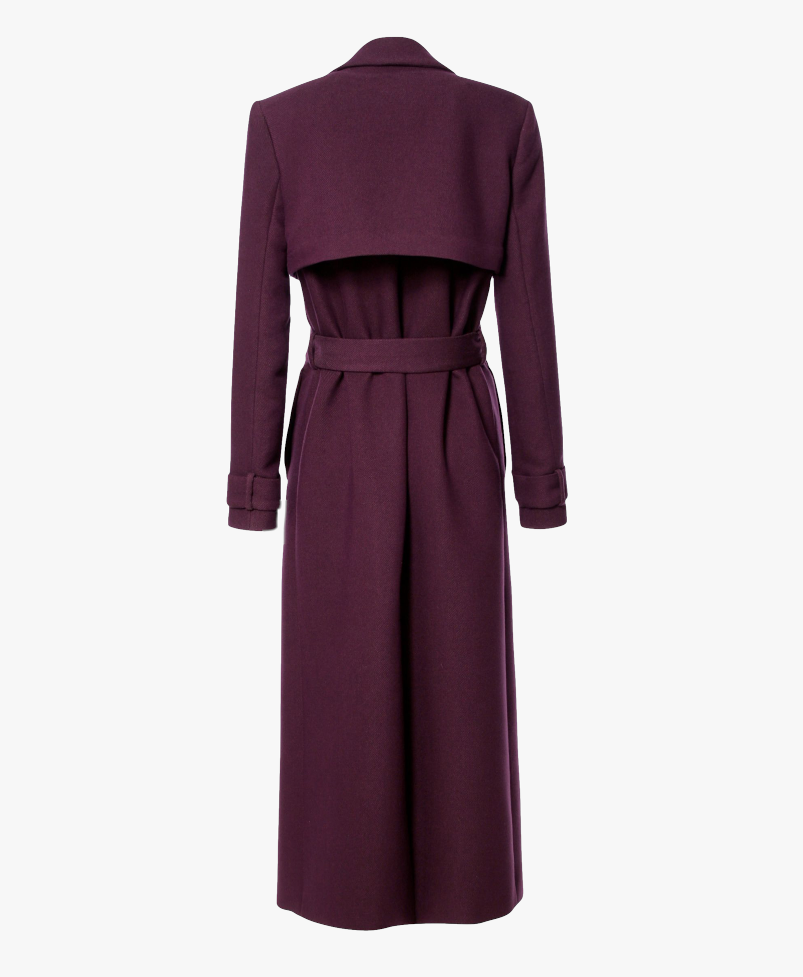 Coat Colette Plum Wine in Purple made by HALEWSKI