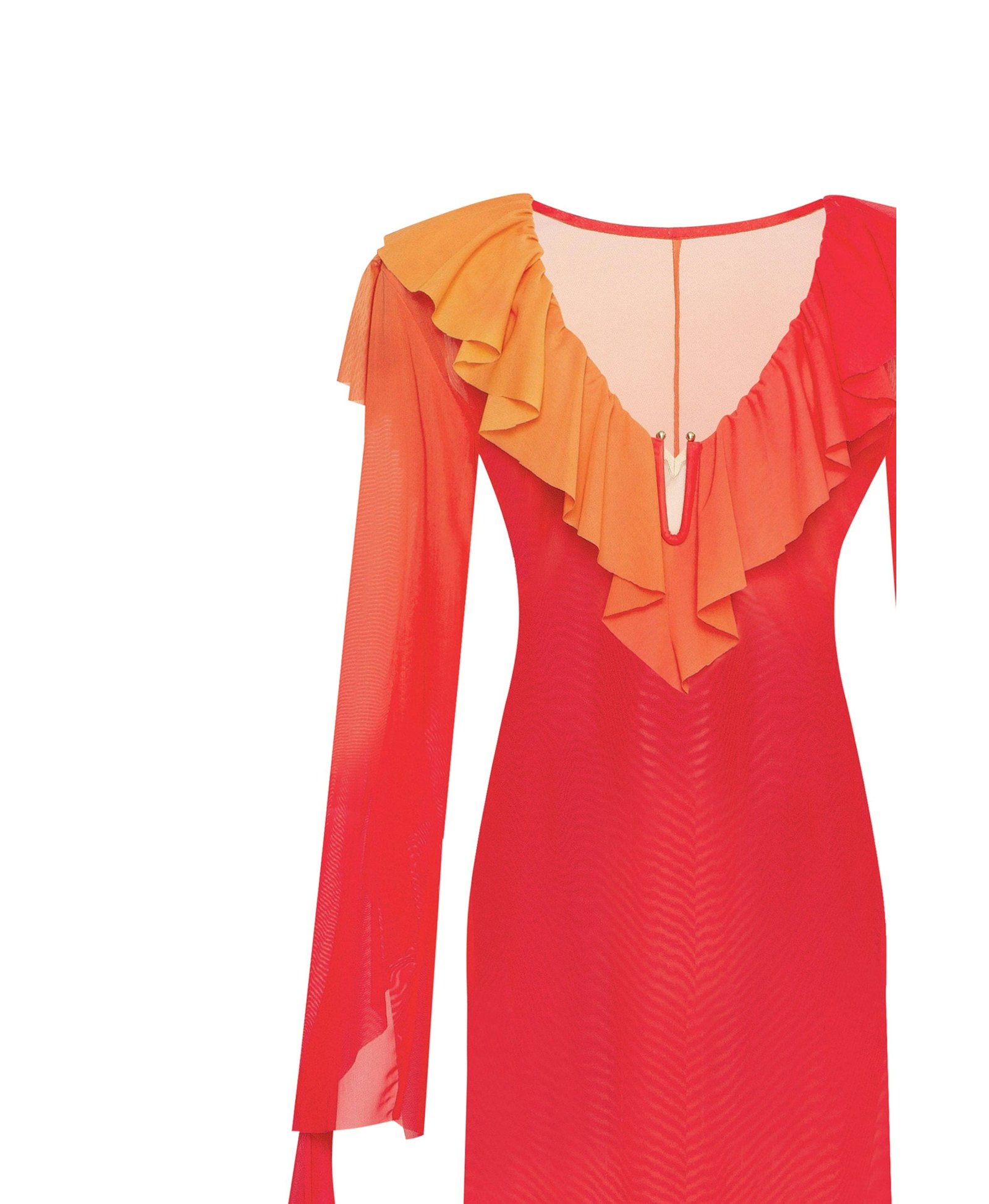 Flowy coral maxi dress, Xo Xo made by Milla