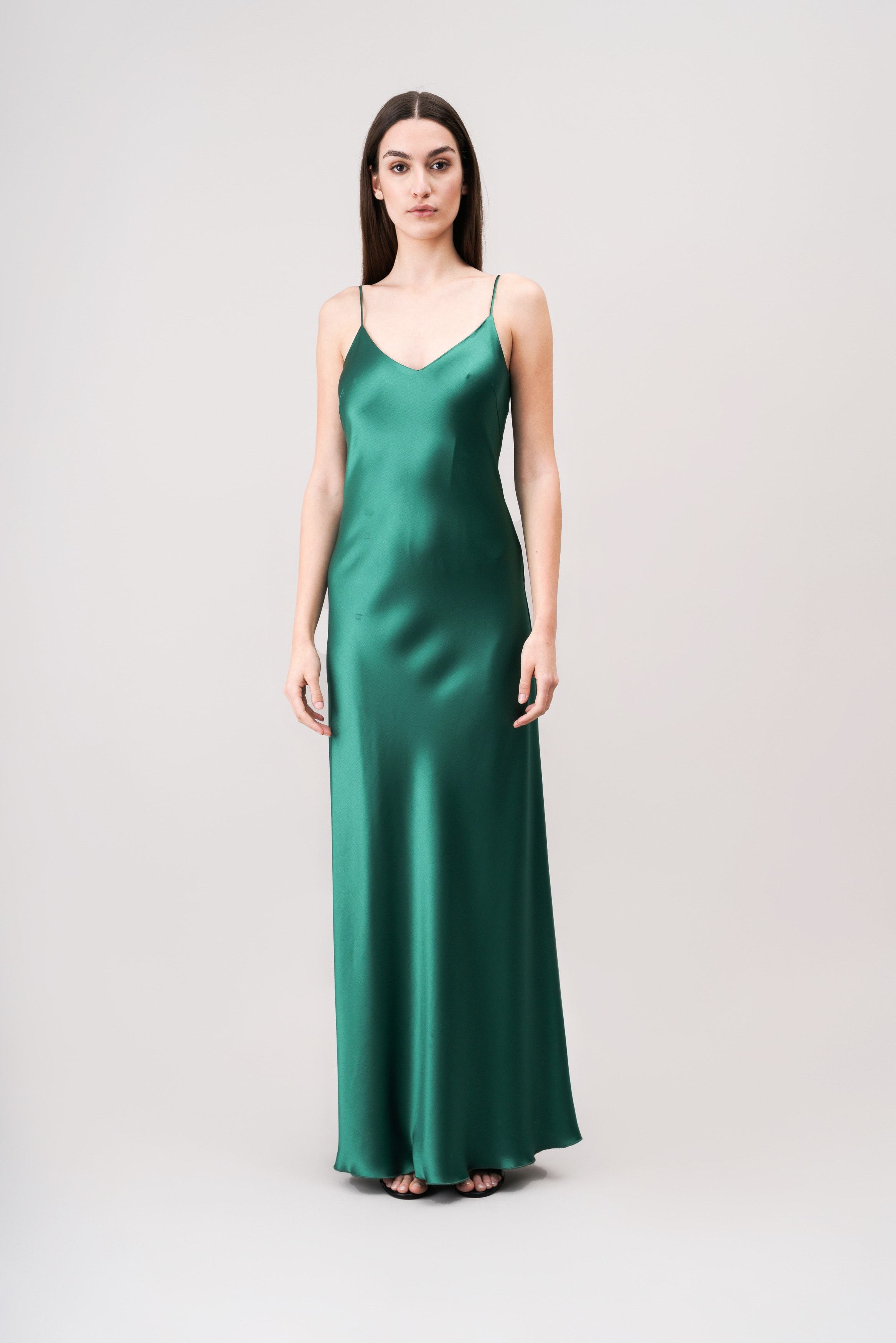 slip satin maxi dress