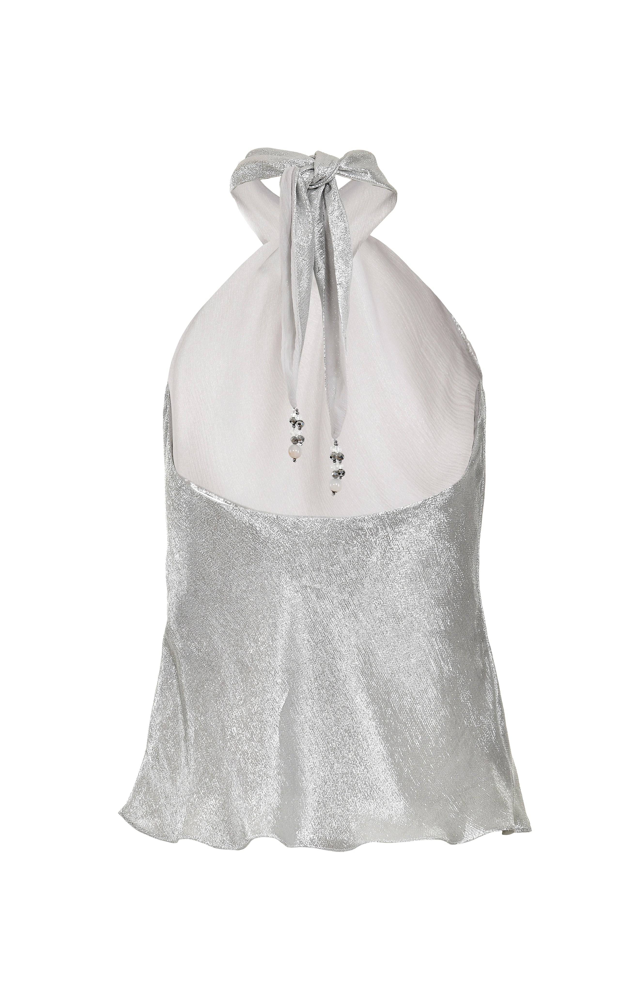 Shop Francesca Miranda Olivia Lurex Top In Silver