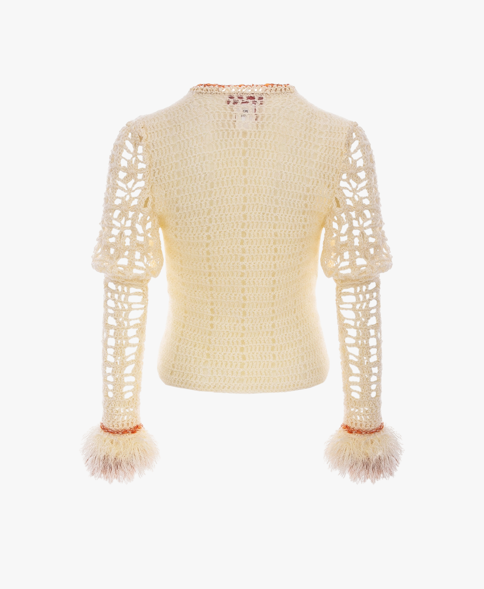 White Handmade Knit Cardigan made by ANDREEVA