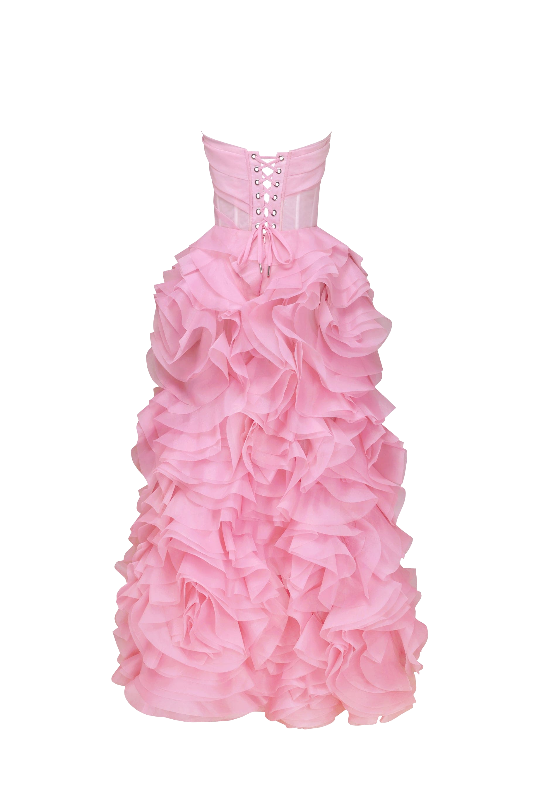 Shop Milla Voluminous Rose Appliques Pink Maxi Dress, Garden Of Eden