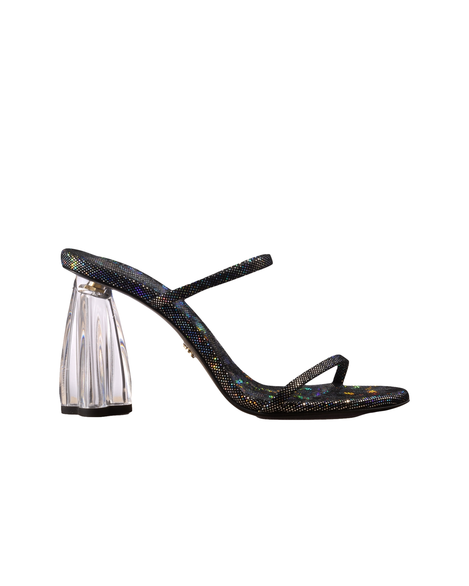 Atana Fiorellini Glass Heel 95 Disco Suede Black