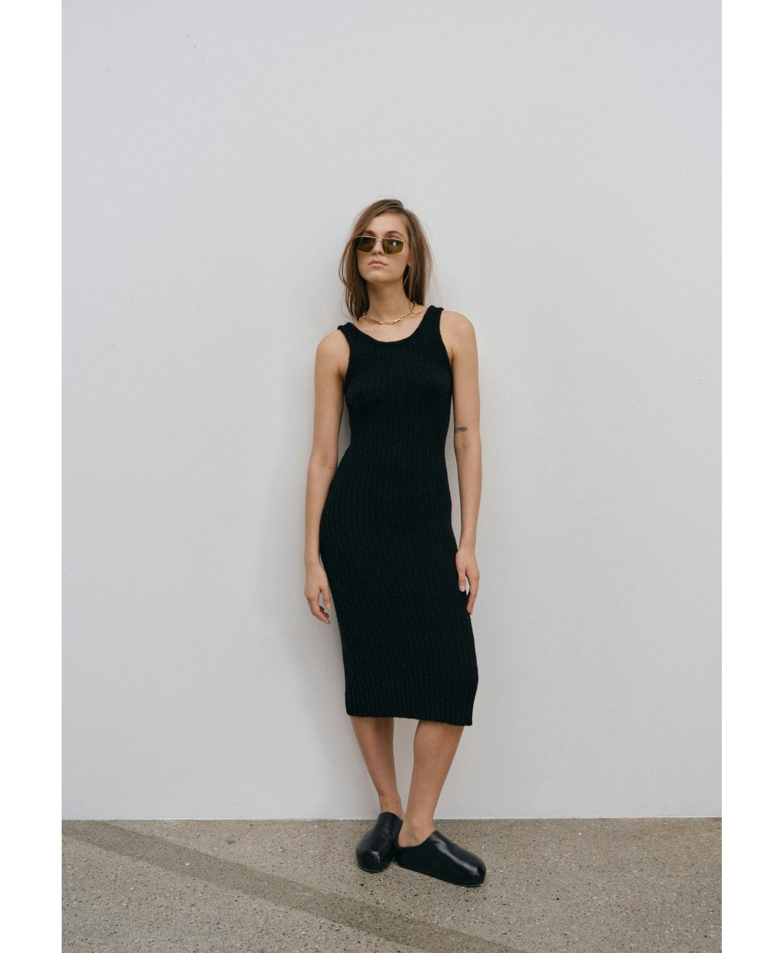Iza Knit Dress - Black made by HERSKIND