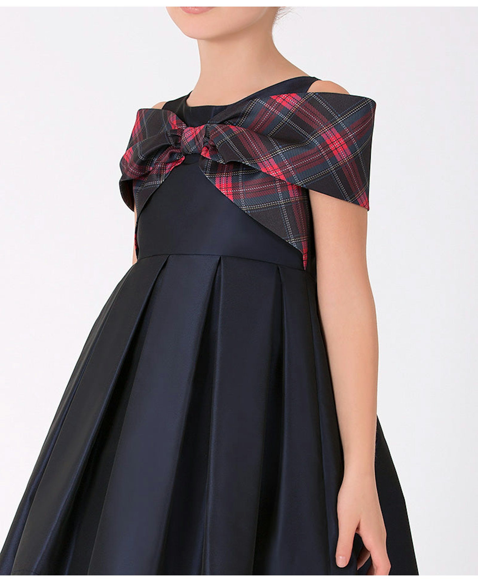 Plaid Bow Dress made by Mama Luma