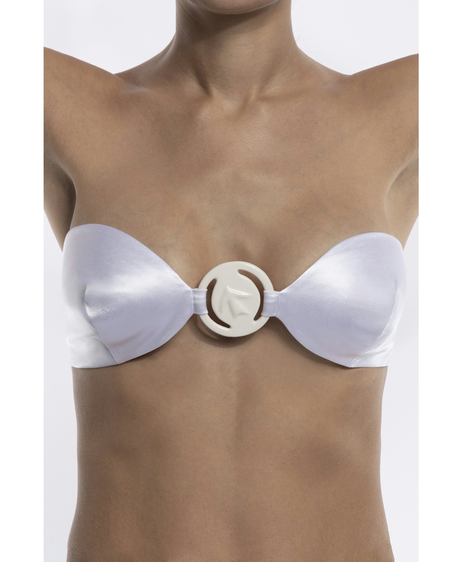 Pearl Silk Top in White made by Vestiaire d'un Oiseau Libre