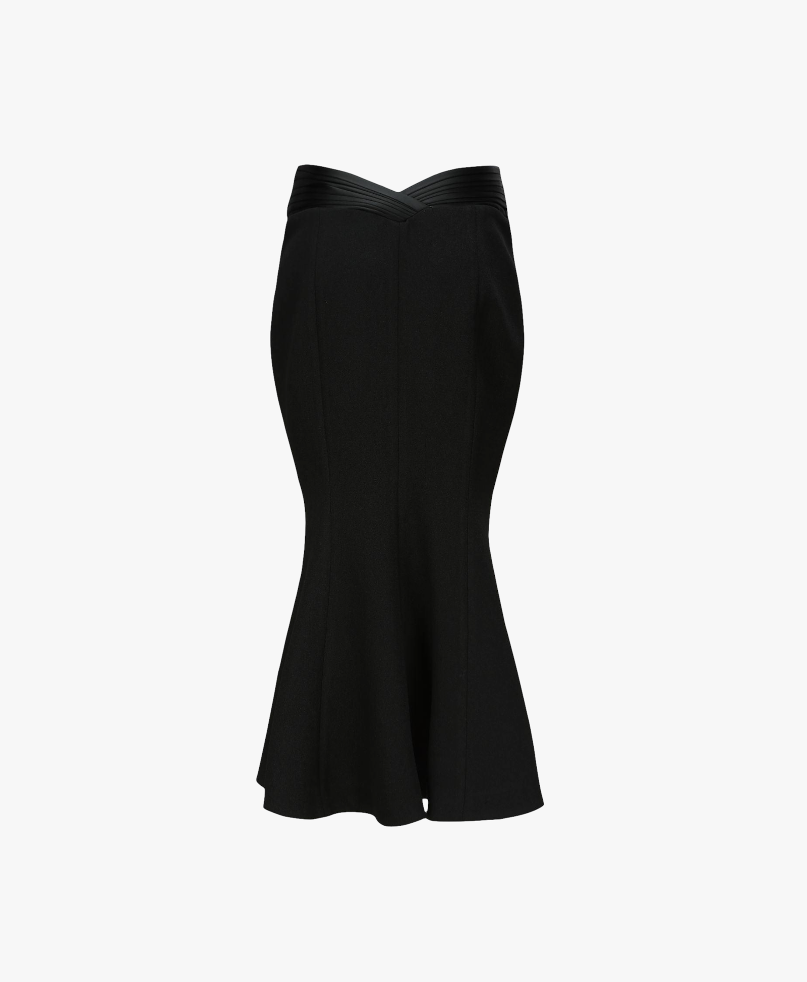 Belle Satin Skirt (Black) (Final Sale) in Black made by Nana Jacqueline