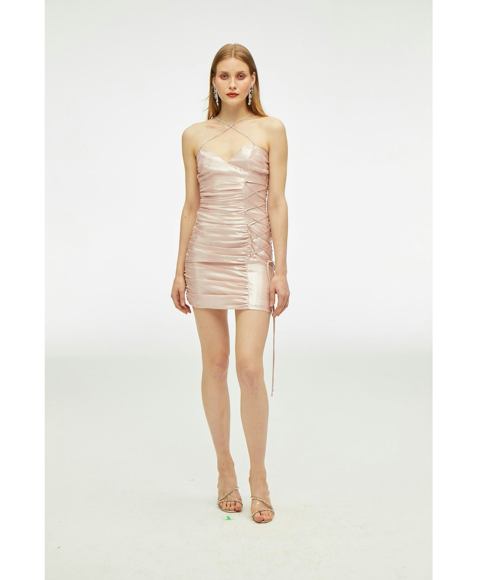 Crystal Shimmer Dress in Pink made by Nana Jacqueline