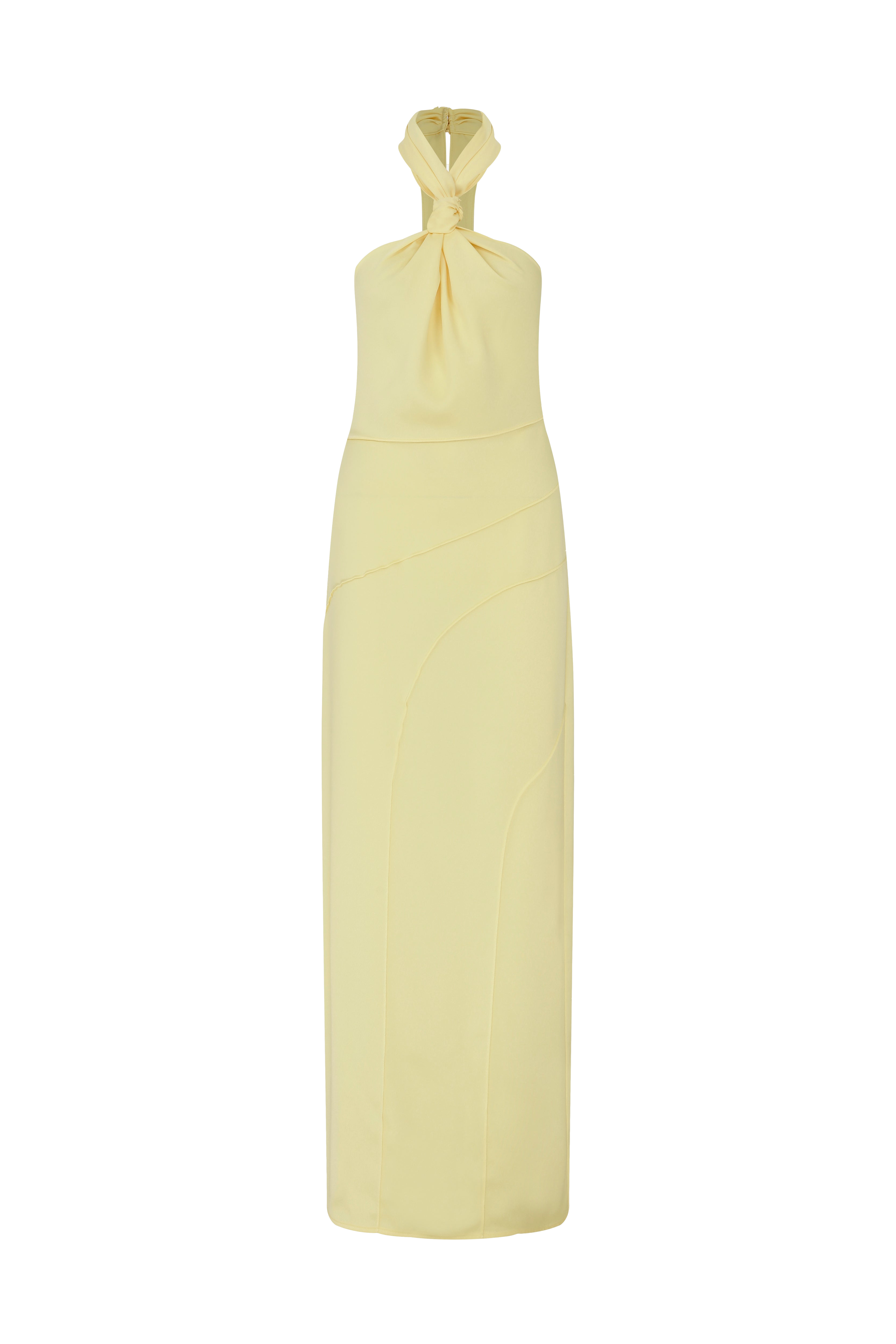 Shop Merce - Knotted Halterneck Maxi Dress from ILA at Seezona | Seezona